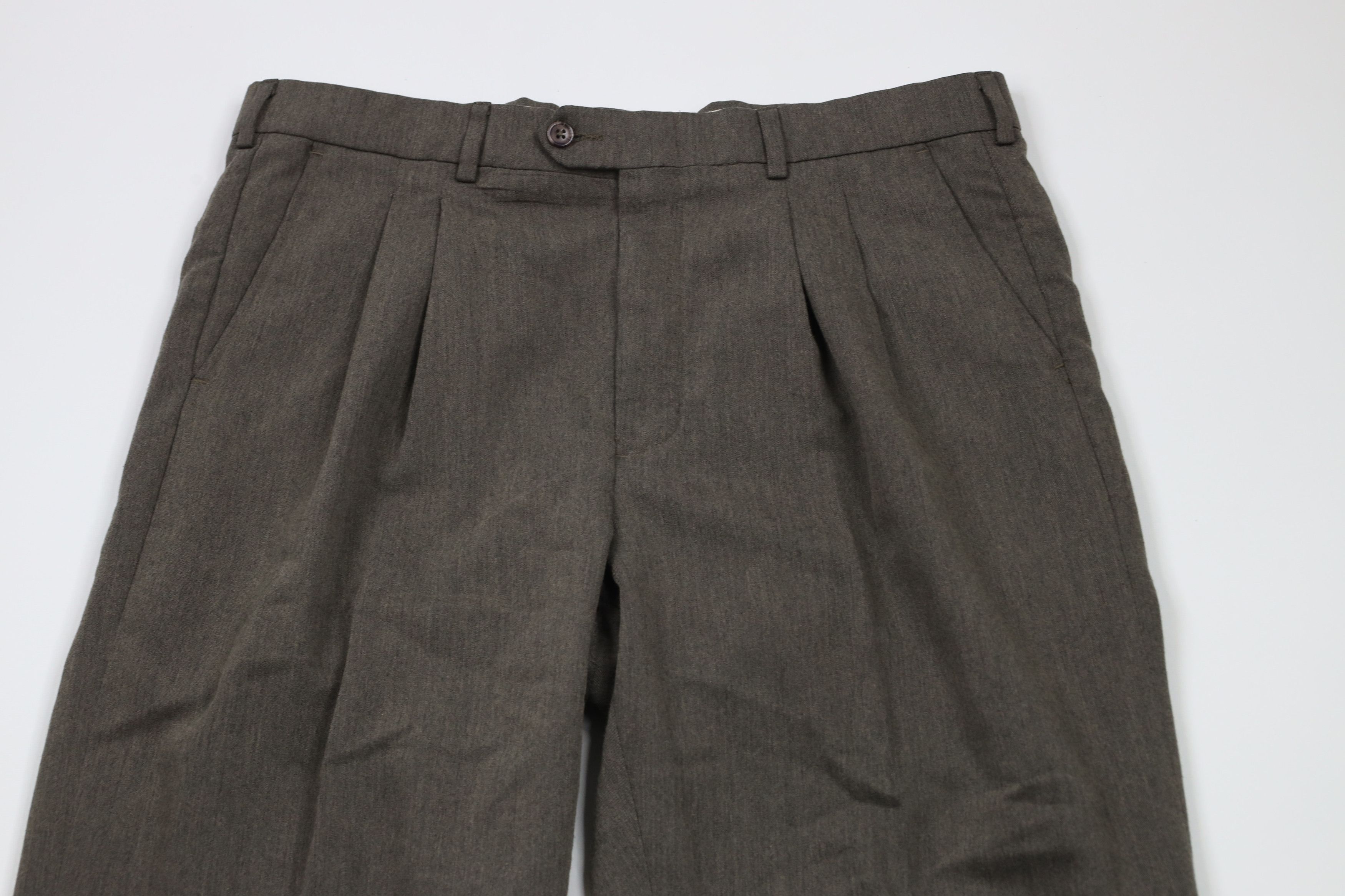 Vintage Vintage 90s Streetwear Pleated Cuffed Wide Leg Chino Pants Size US 36 / EU 52 - 2 Thumbnail