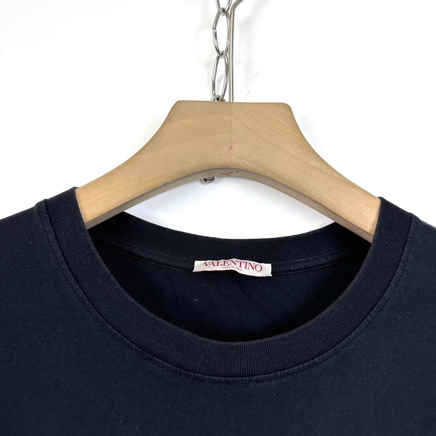 Valentino Valentino Men's Black Embroidered Logo Short Sleeve K12 Size US L / EU 52-54 / 3 - 3 Thumbnail