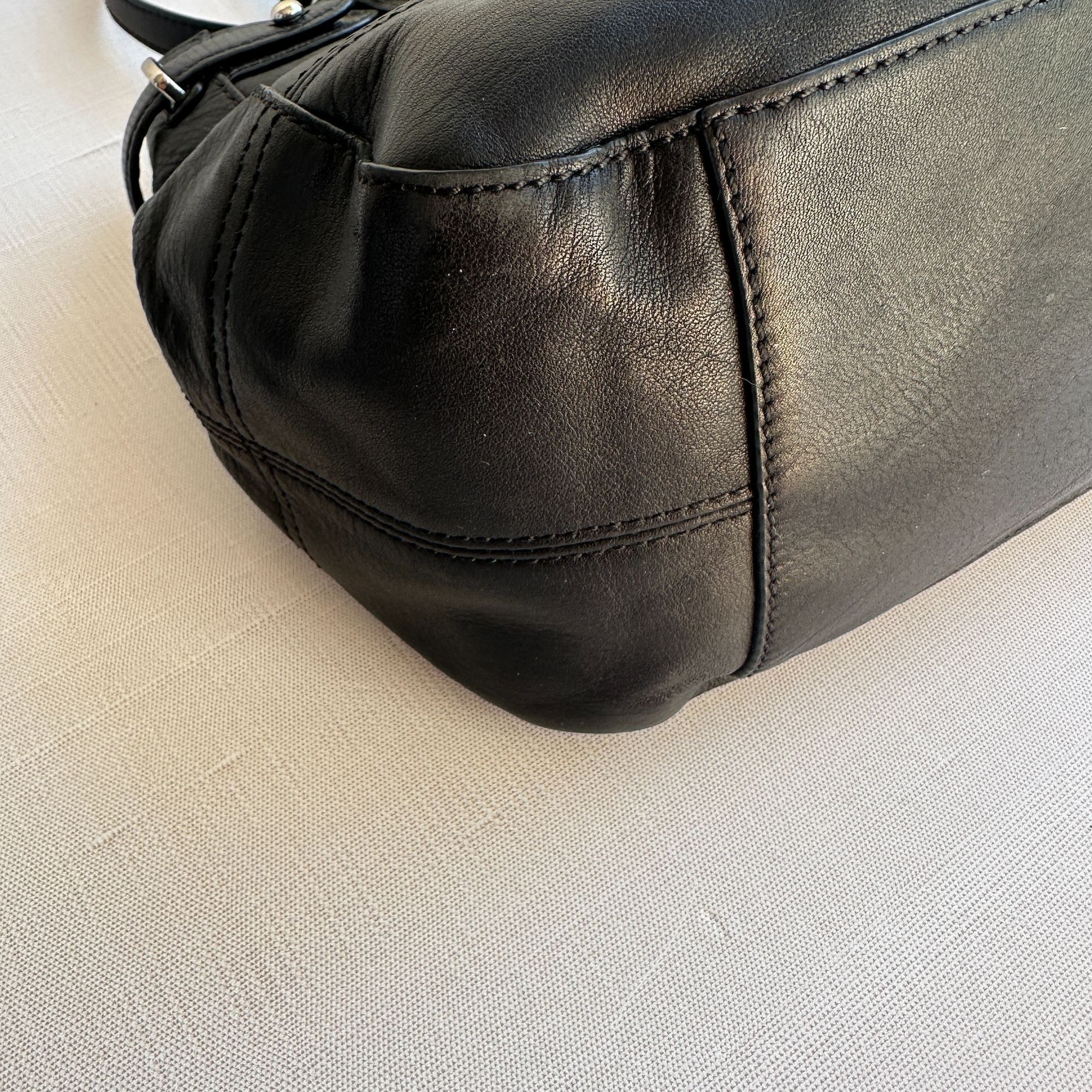 Coach COACH Colette Black Leather Carry All Shoulder Bag J1020-164 Size ONE SIZE - 7 Thumbnail