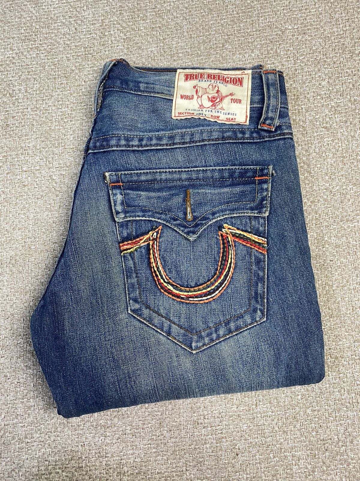 image of Distressed Denim x True Religion Crazy!!y2K True Religion Jeans in Blue, Men's (Size 34)