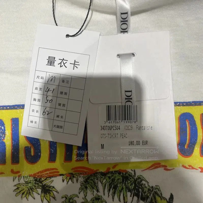 Dior Dior White Cotton Graphic Women's T. Size M / US 6-8 / IT 42-44 - 2 Thumbnail