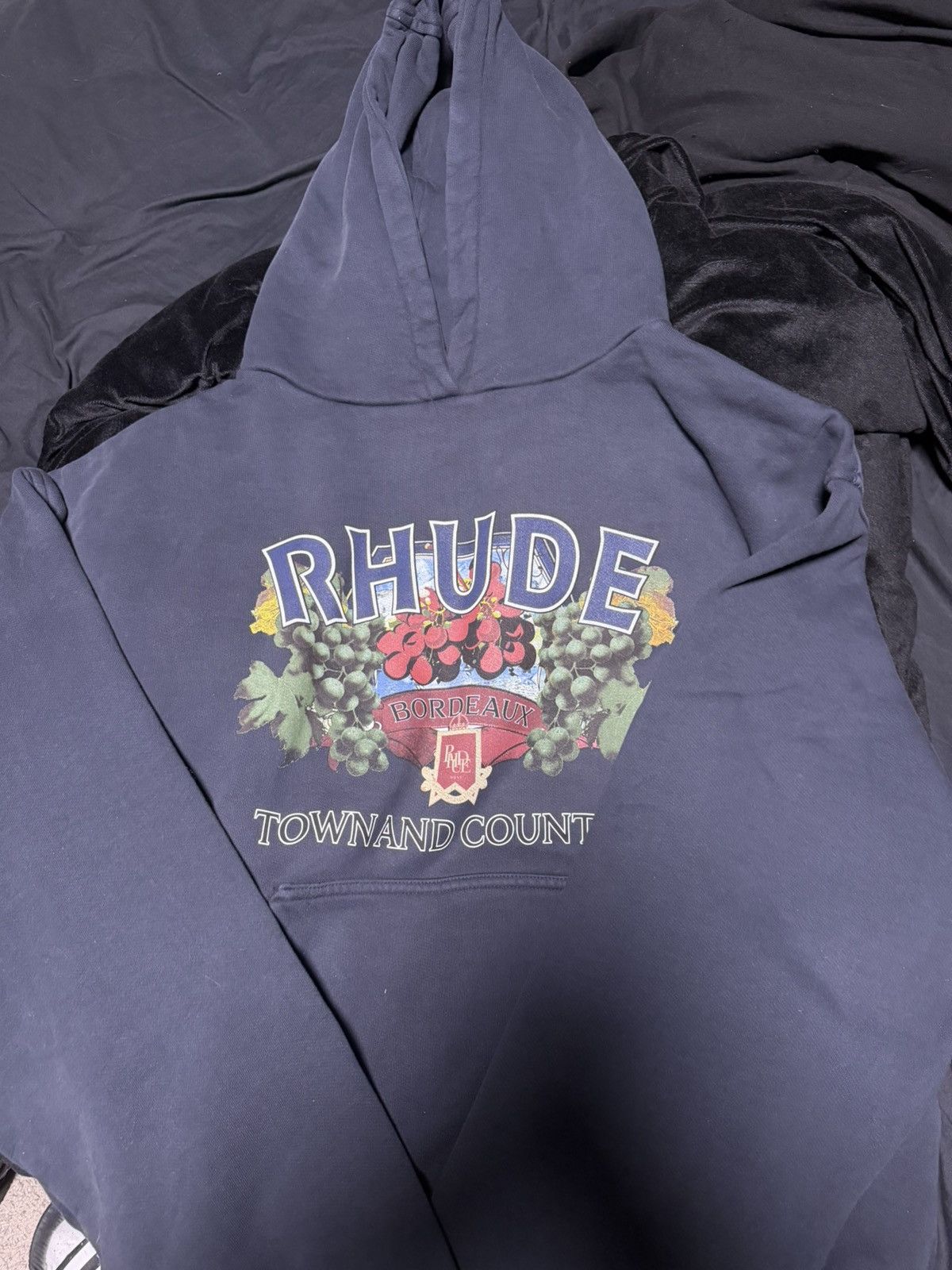 Rhude Rhude Navy Hoodie Town and Country Size US XL / EU 56 / 4 - 1 Thumbnail