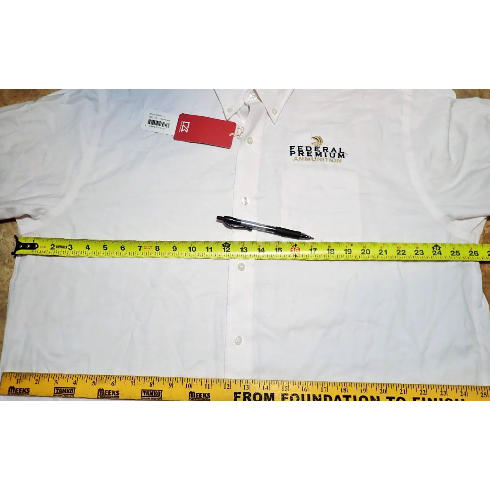 Cutter & Buck Cutter & Buck NWT Mens XL Nailshead Dress Shirt XL 52 White Cotton Blend Embroidered Button Chest Pocket Embroidered Lightweight Easy Care Size US XL / EU 56 / 4 - 5 Thumbnail