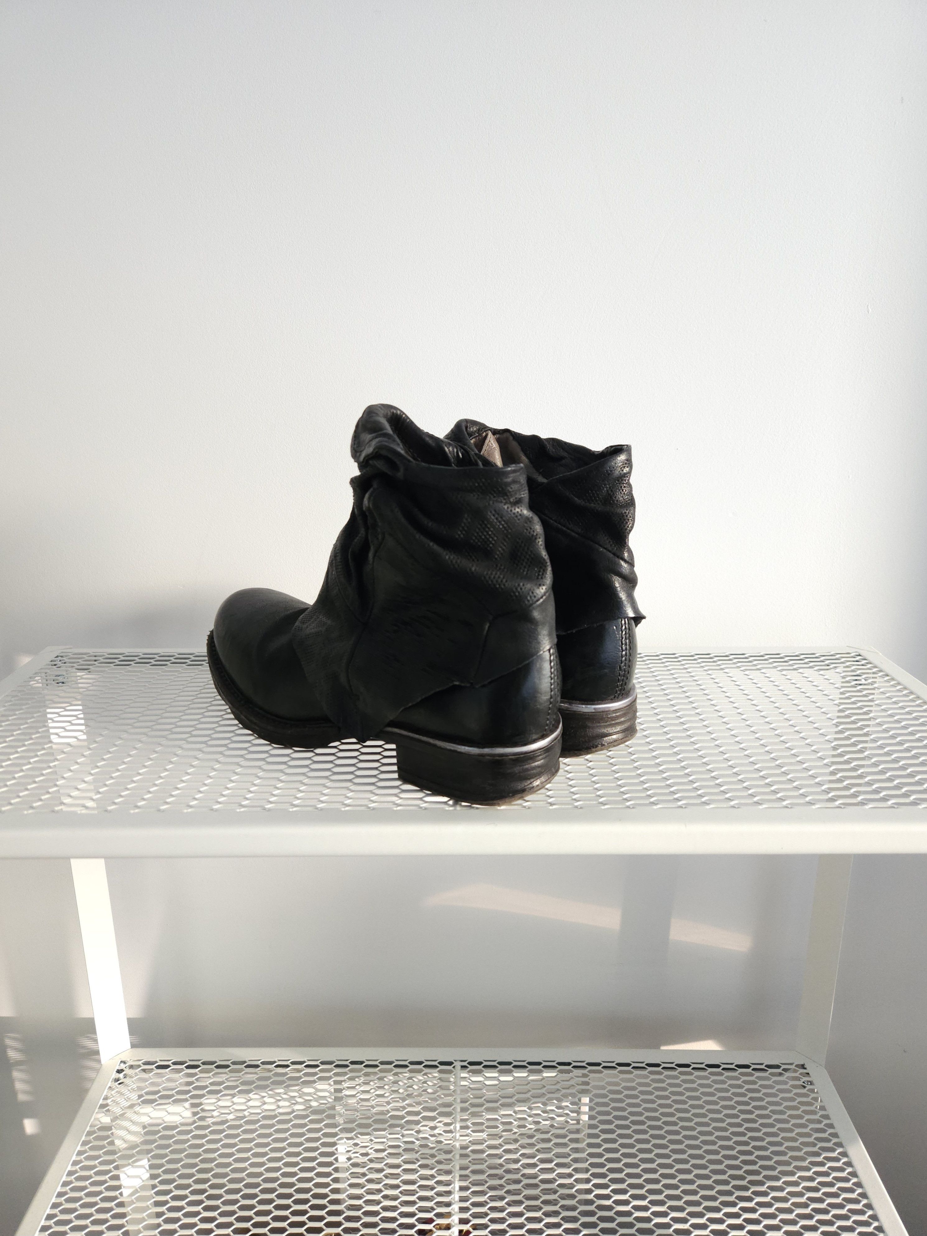 A.S.98 Archive AS98 black layered leather side zip ankle boots Size US 7 / IT 37 - 8 Thumbnail