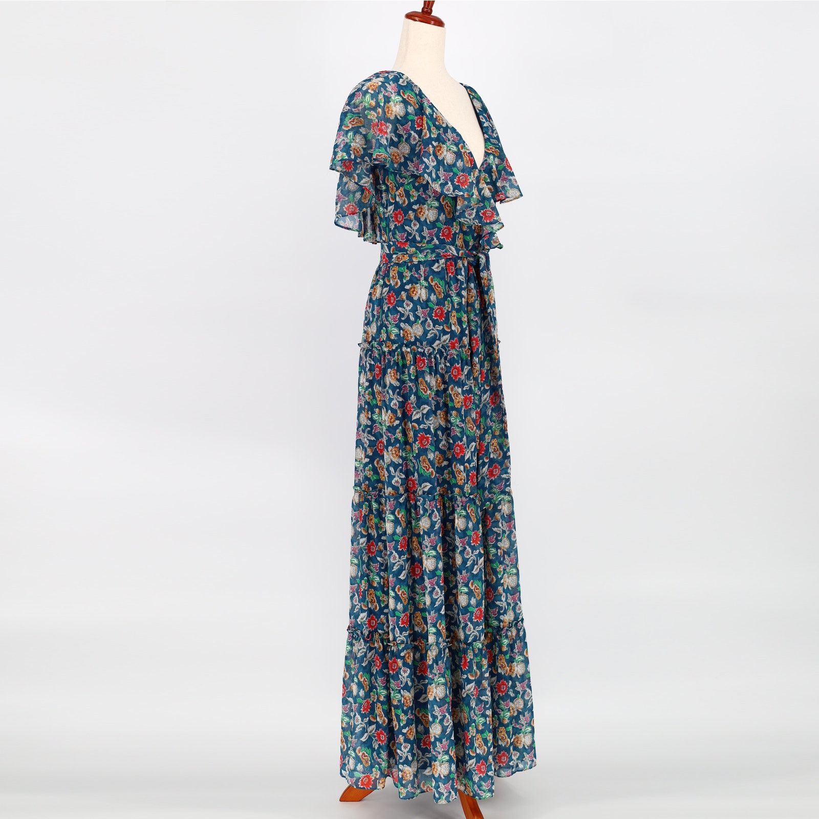 Ralph Lauren Lauren Ralph Lauren Women Floral Tiered Maxi Dress Size 2 Size XS / US 0-2 / IT 36-38 - 5 Thumbnail