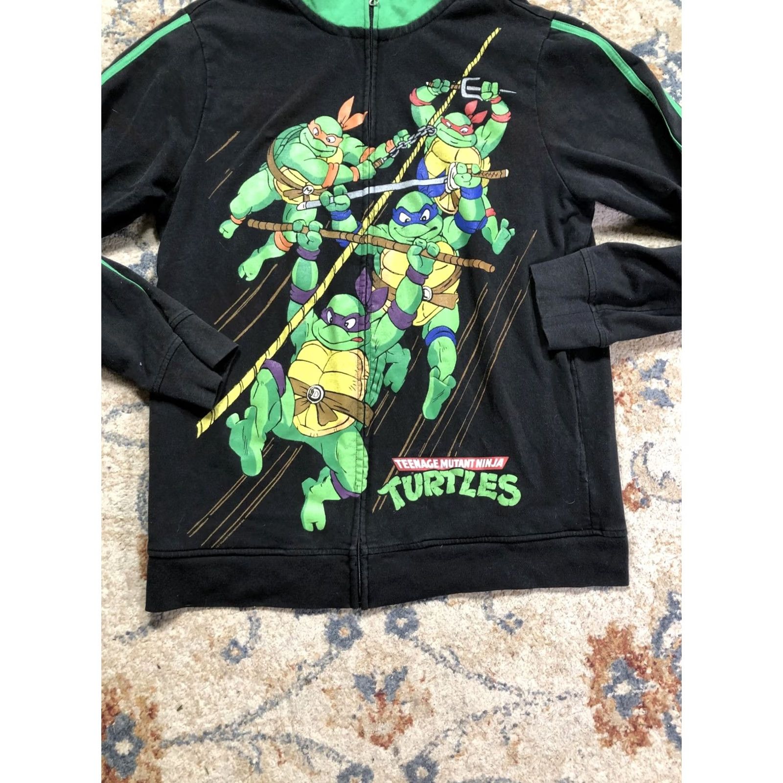 Vintage Mighty Fine Teenage Mutant Ninja Turtles Track Jacket Mens XL Black Full Zip Size US XL / EU 56 / 4 - 5 Thumbnail