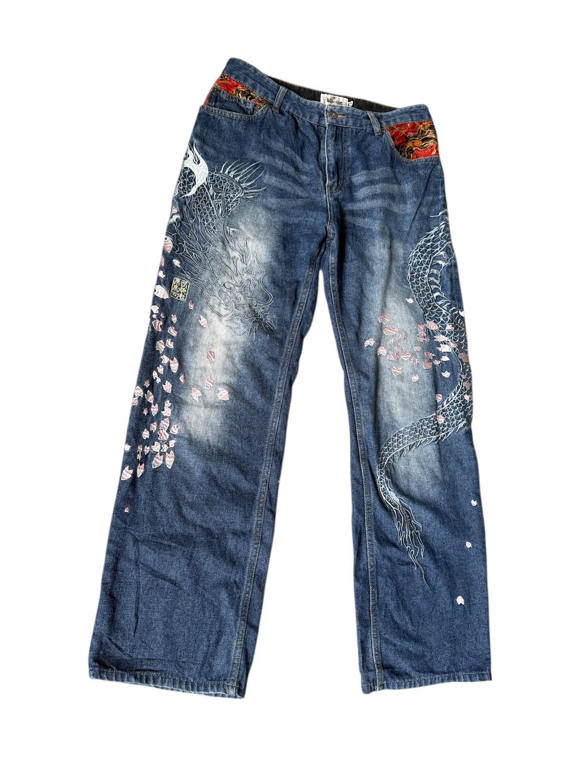 Japanese Brand × Junya Watanabe JAPAN BRAND EMBROIDERY DRAGON KARAKURI TAMASHII YAKUZA STYLE Size US 32 / EU 48 - 2 Thumbnail