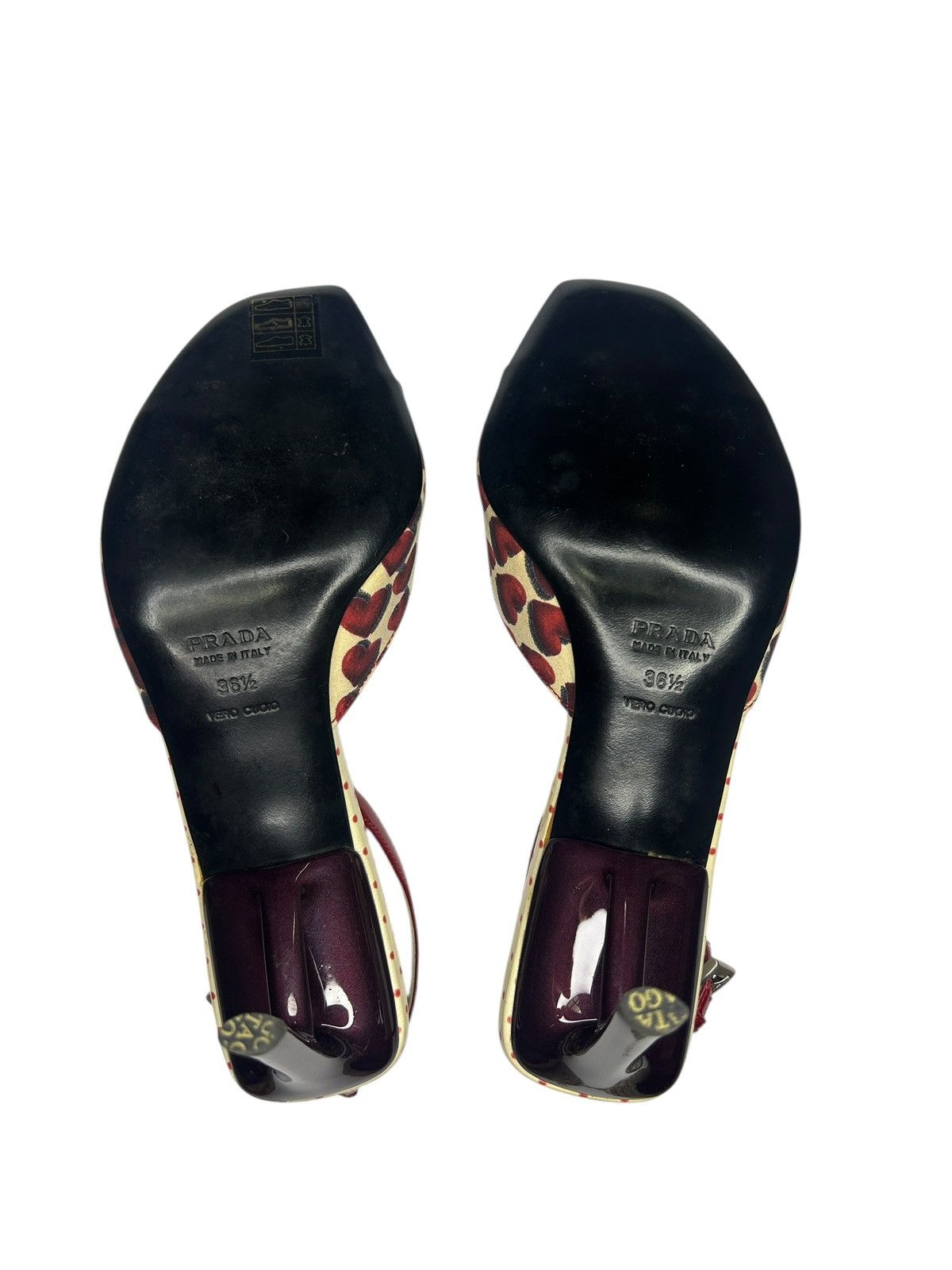 Prada S/S 00 Heart Print Heels Size US 6.5 / IT 36.5 - 12 Thumbnail