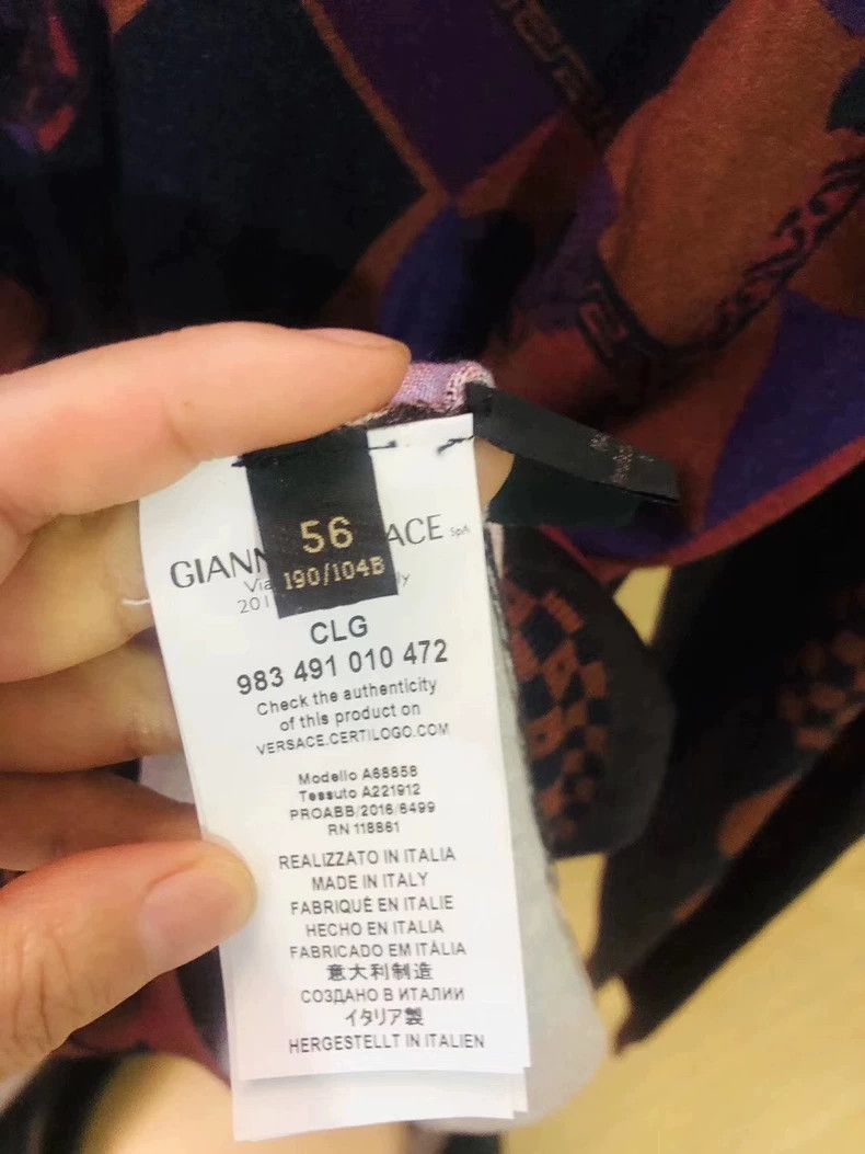 Versace Versace Mulberry silk as a base Size L / US 10 / IT 46 - 3 Thumbnail