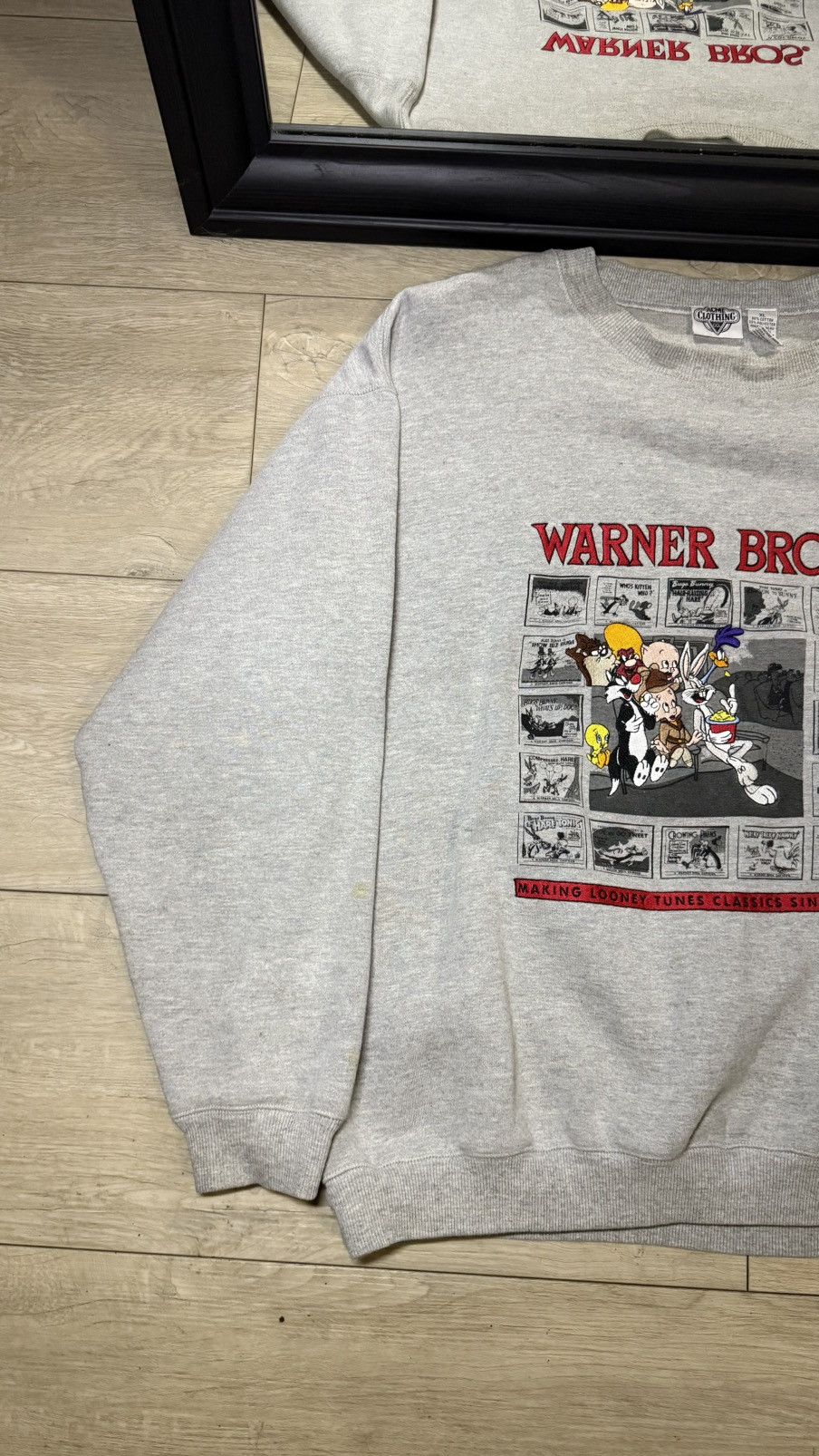 Disney Vintage / Y2K 1990s Warner Bros Comic Character Sweatshirt Size US XL / EU 56 / 4 - 3 Thumbnail