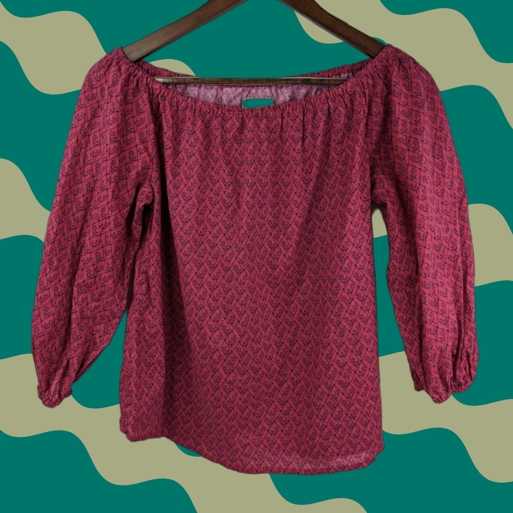 Anthropologie Anthropologie Maeve Top- Cotton Maiden Off The Shoulder Blouse USA Size Small Size S / US 4 / IT 40 - 1 Thumbnail