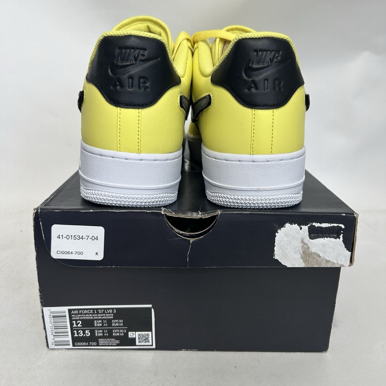 Nike Nike Air Force Low '07 LV8 “Yellow Pulse” CI0064-700 Size US 12 / EU 45 - 4 Thumbnail