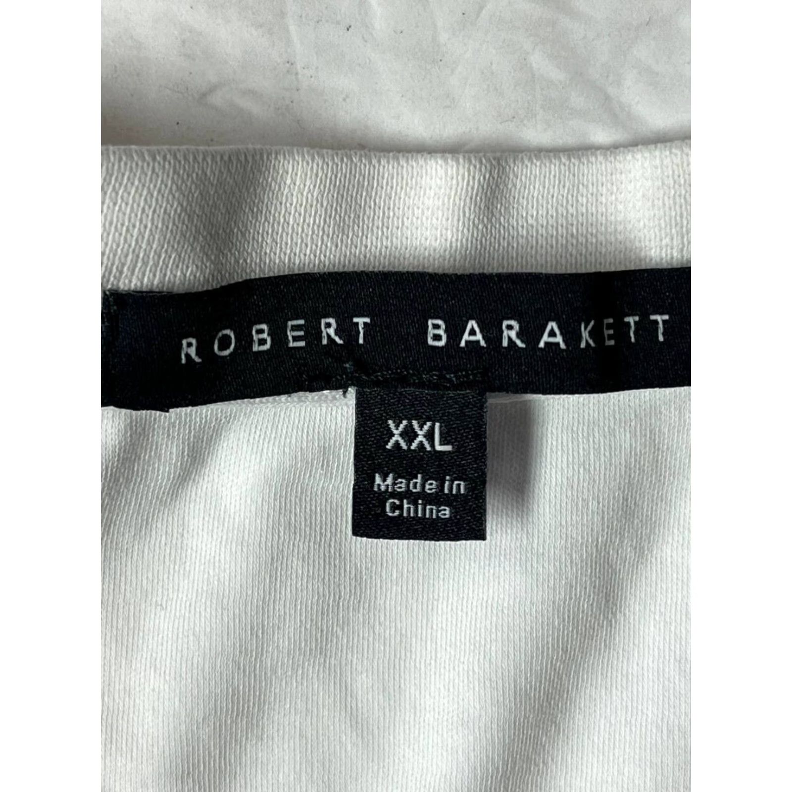 Vintage Robert Barakett T Shirt Orion White Pima Cotton Short Sleeve Mens 2XL White Cowboy Western Tagless Crew Neck Size US XXL / EU 58 / 5 - 5 Thumbnail
