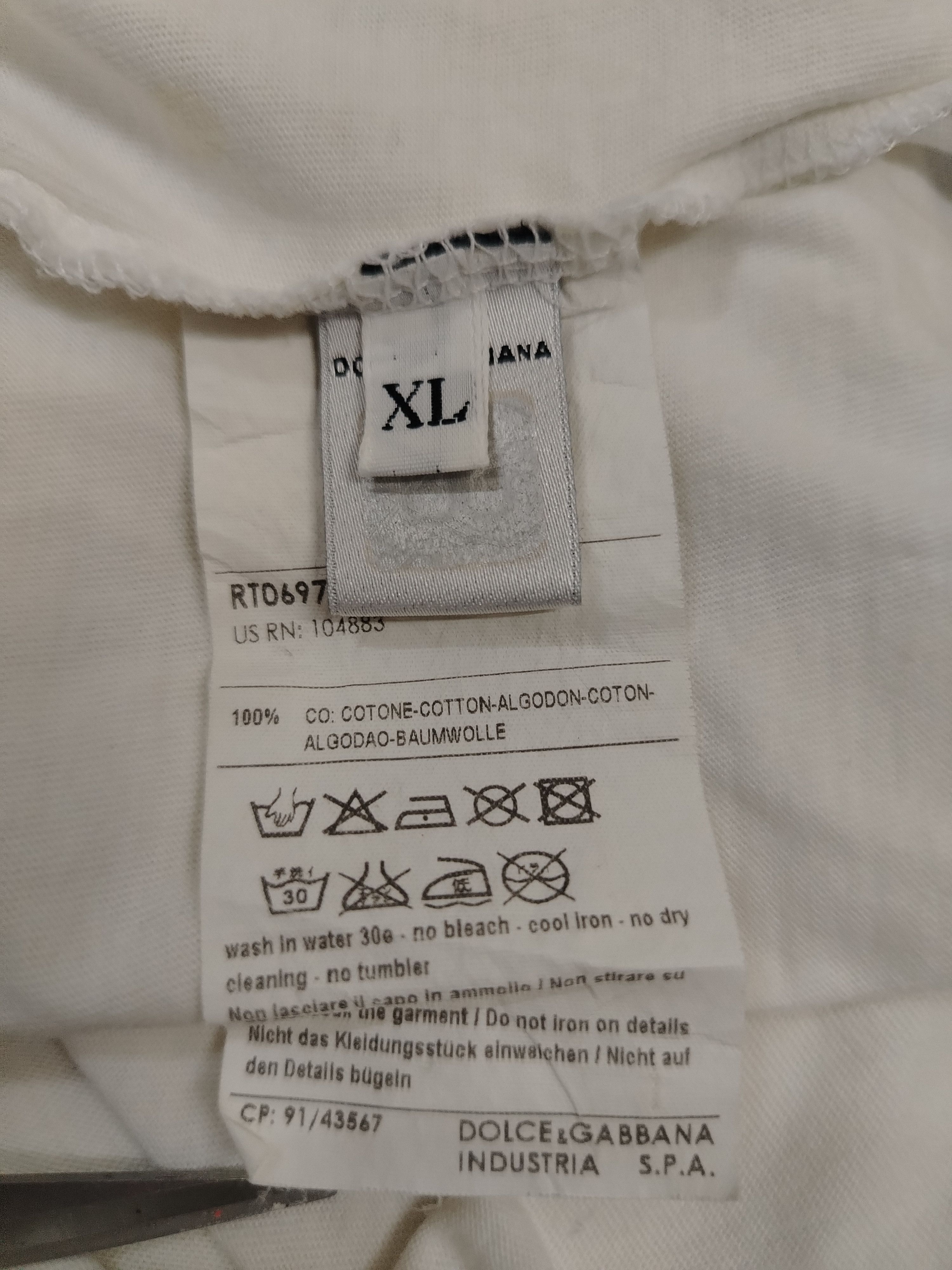 Dolce & Gabbana D&G Dolce & Gabbana V neck ringer T shirt Size XL / US 12-14 / IT 48-50 - 3 Thumbnail
