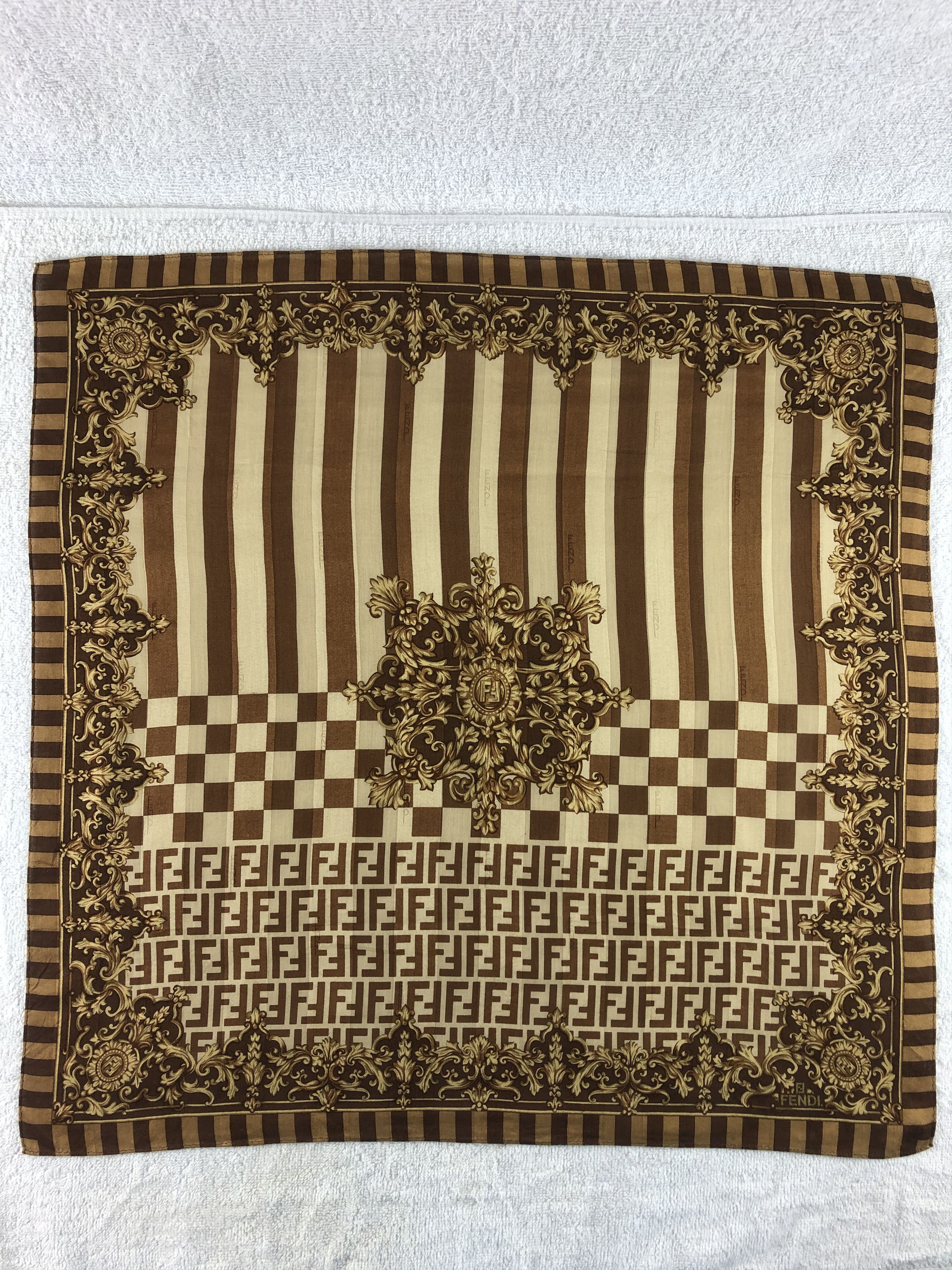 Vintage Fendi Bandana / Handkerchief / Neckerchief A1395 Size ONE SIZE - 3 Thumbnail