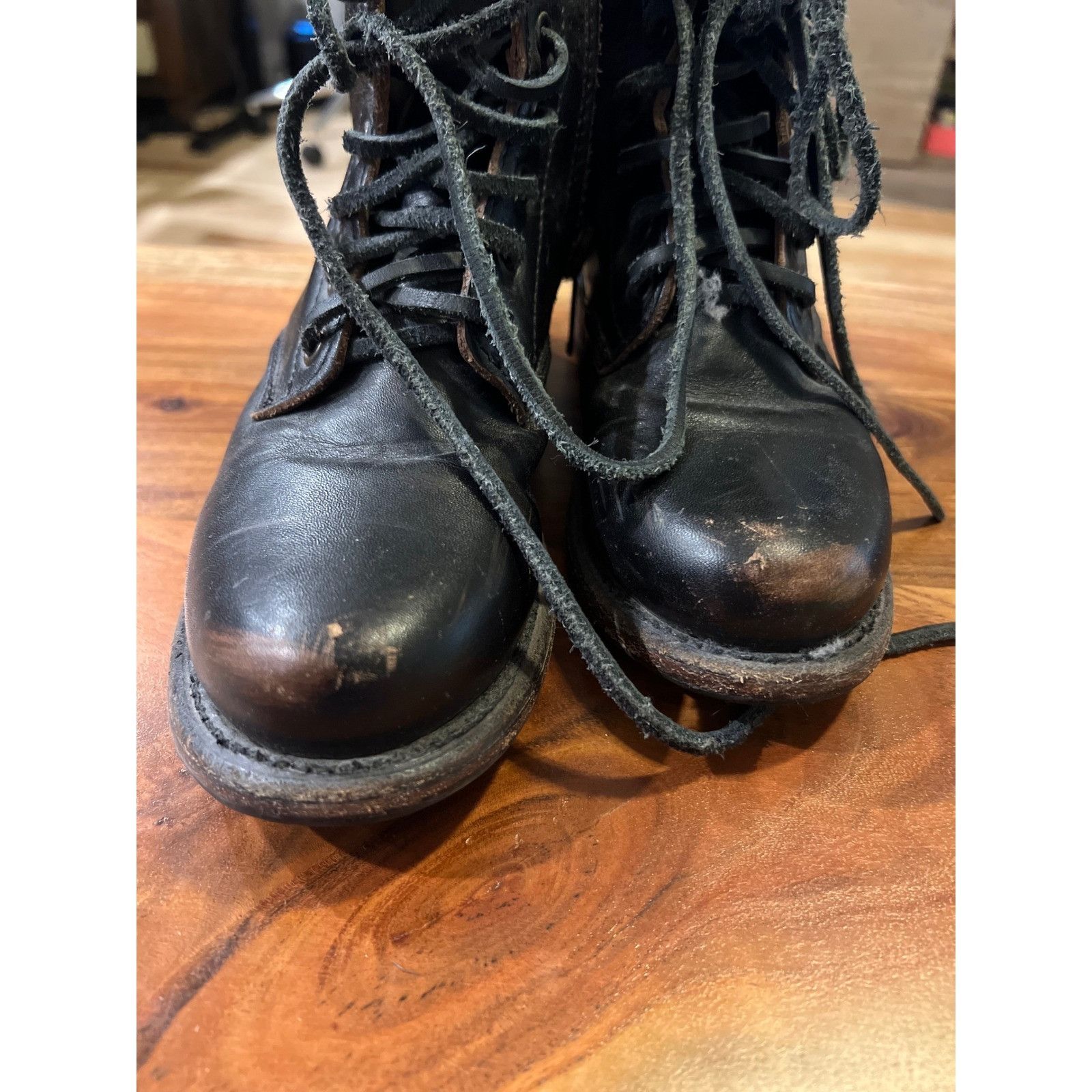 FREEBIRD Freebird Manchester Ankle Boots Size 6 Lace Up Moto Combat S Size US 6 / IT 36 - 4 Thumbnail