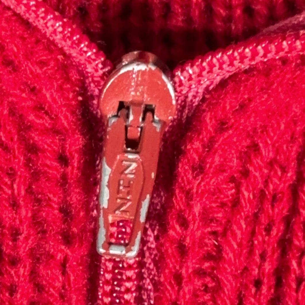 Vintage VINTAGE Calvin Charles Sweater Adult SMALL Red Textured Knit Quarter Zip 80s Size US S / EU 44-46 / 1 - 5 Thumbnail