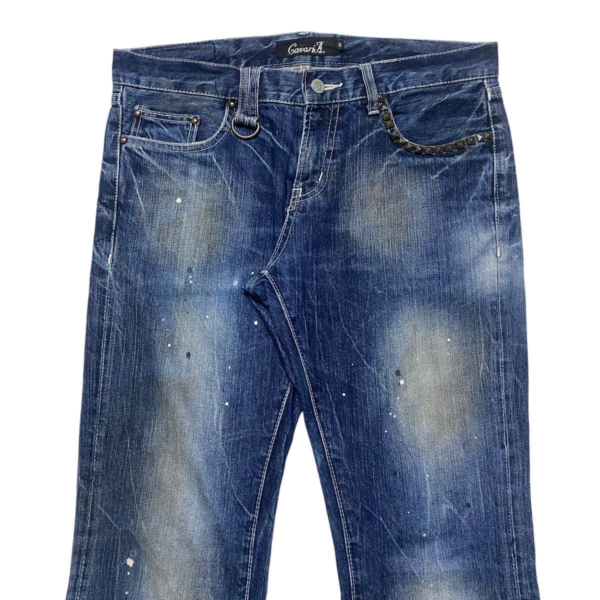 GOSTAR DE FUGA CavariA Denim Oiled Stained Flare Jeans Size US 32 / EU 48 - 3 Thumbnail