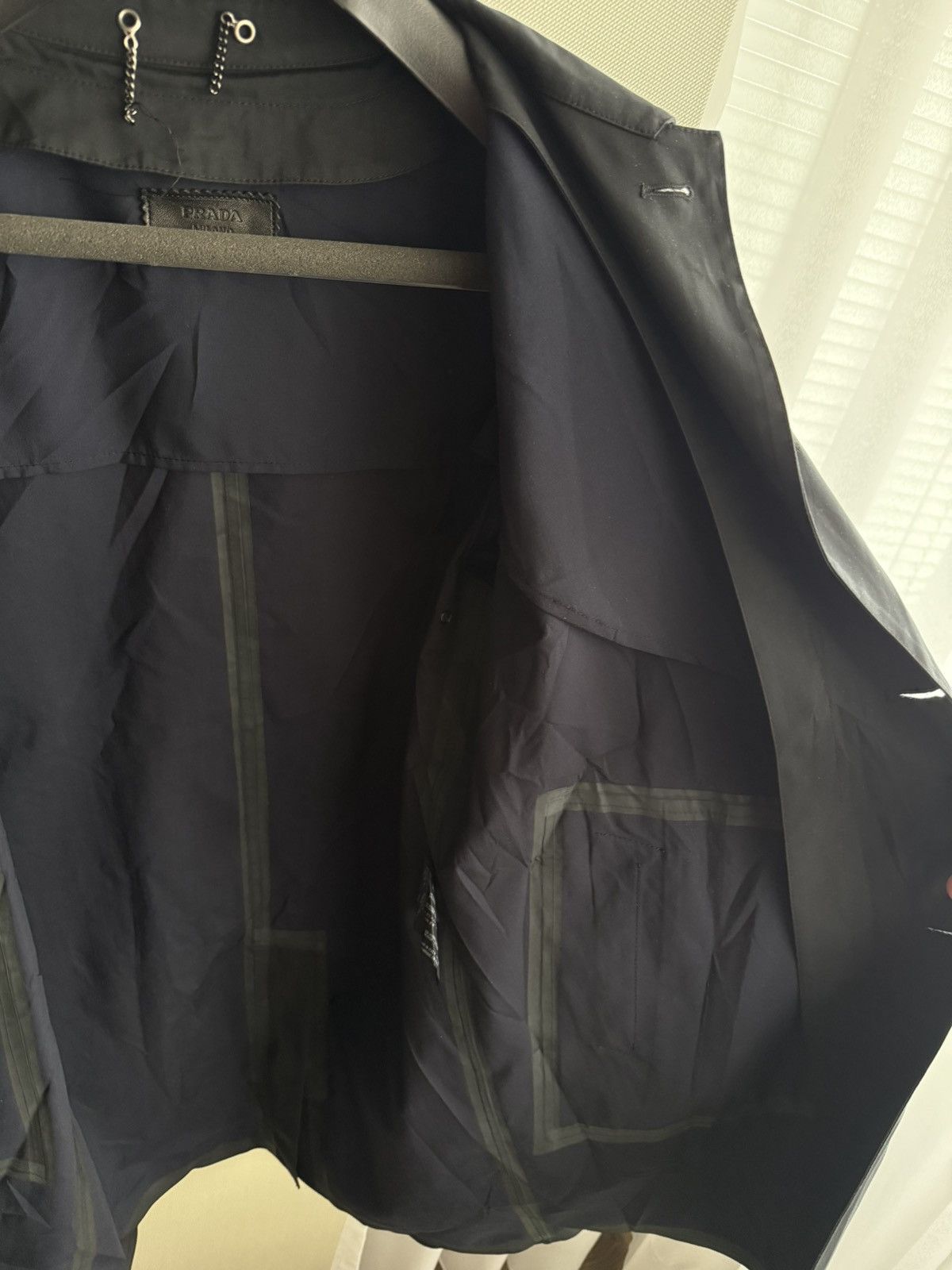 Prada Prada Milano Black Technical Trench Coat Wool/Cashmere Liner Size US M / EU 48-50 / 2 - 21 Thumbnail