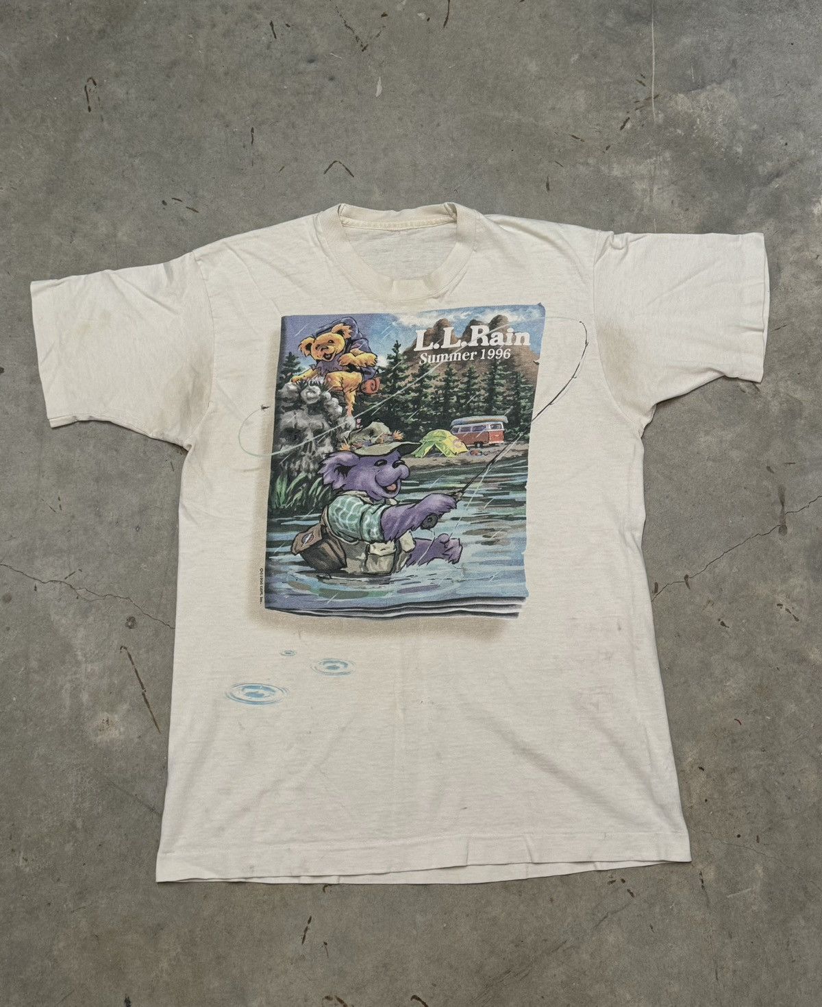 Grateful Dead × Liquid Blue 1996 Grateful Dead LL Rain Summer Tour LL Bean parody rare Size US L / EU 52-54 / 3 - 1 Thumbnail