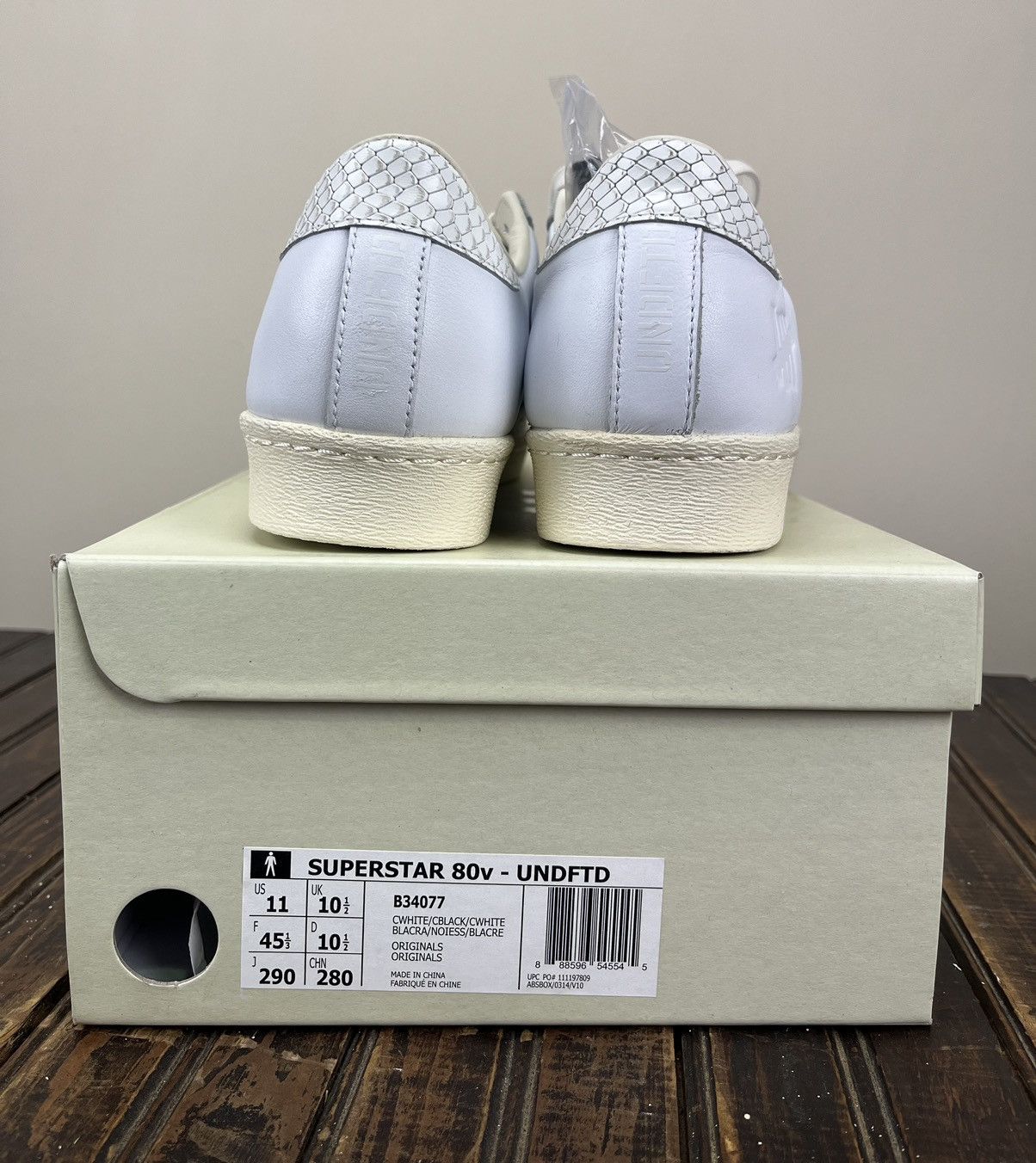 Adidas × Undefeated Undefeated x Adidas Superstar 80v Snakeskin Size US 11 / EU 44 - 5 Thumbnail
