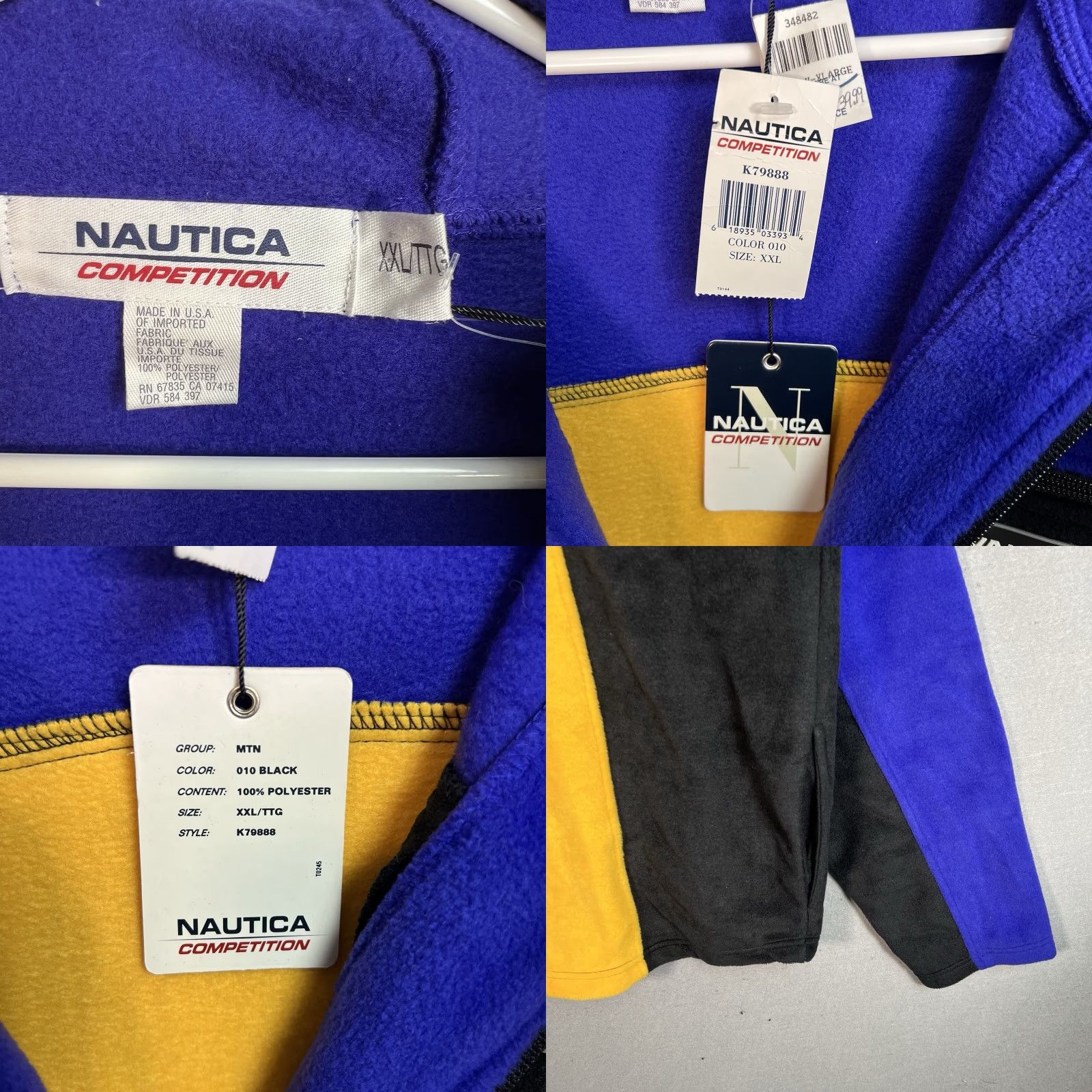 Nautica NWT! Nautica Fleece Jacket Full Zip Adult 2XL XXL Blue Black Mens Size US XXL / EU 58 / 5 - 8 Thumbnail