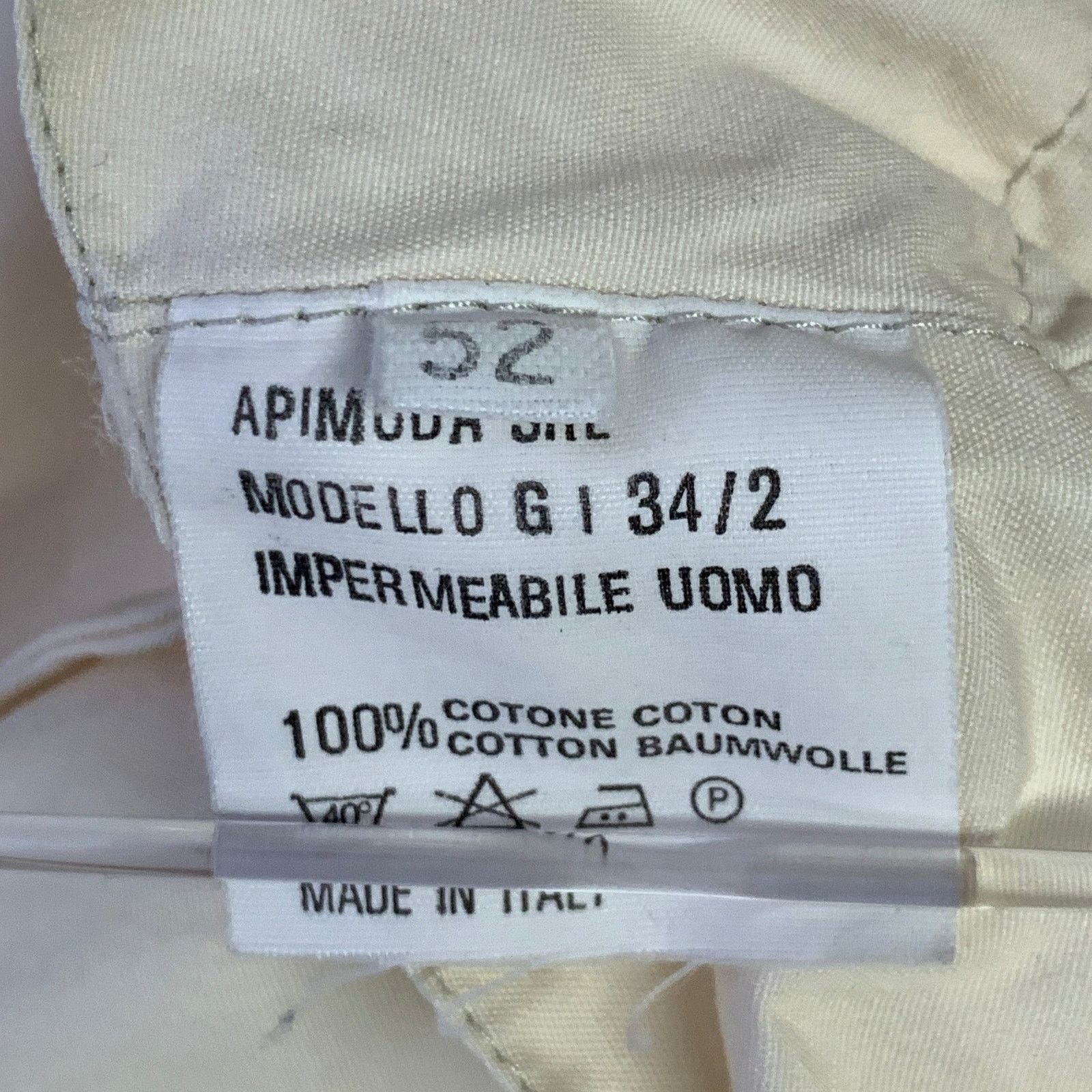 Giorgio Armani Vintage Size L Cream Cotton Oversized Belted Trenchcoat Size US L / EU 52-54 / 3 - 10 Thumbnail