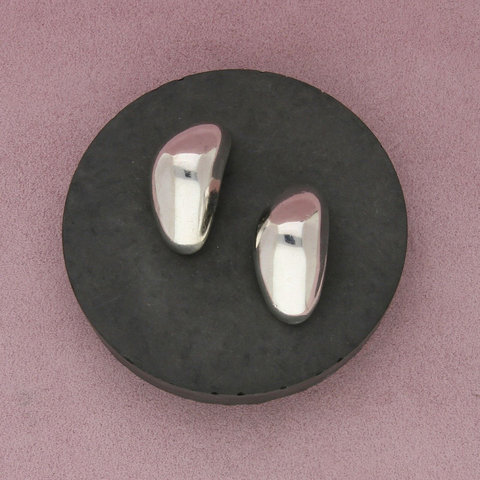 Mexicana mexico sterling silver modernist dome clip-on earrings Size ONE SIZE - 1 Thumbnail