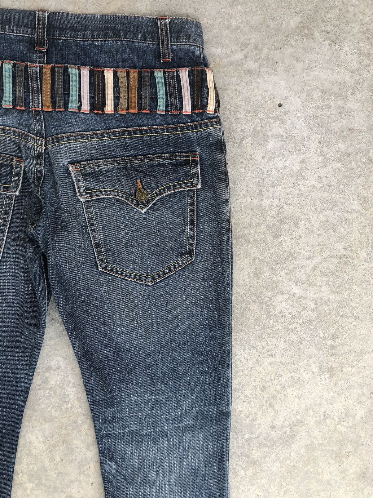 Hysteric Glamour Japanese Blue Spencer Double Waist Distressed Jeans Size US 32 / EU 48 - 10 Thumbnail