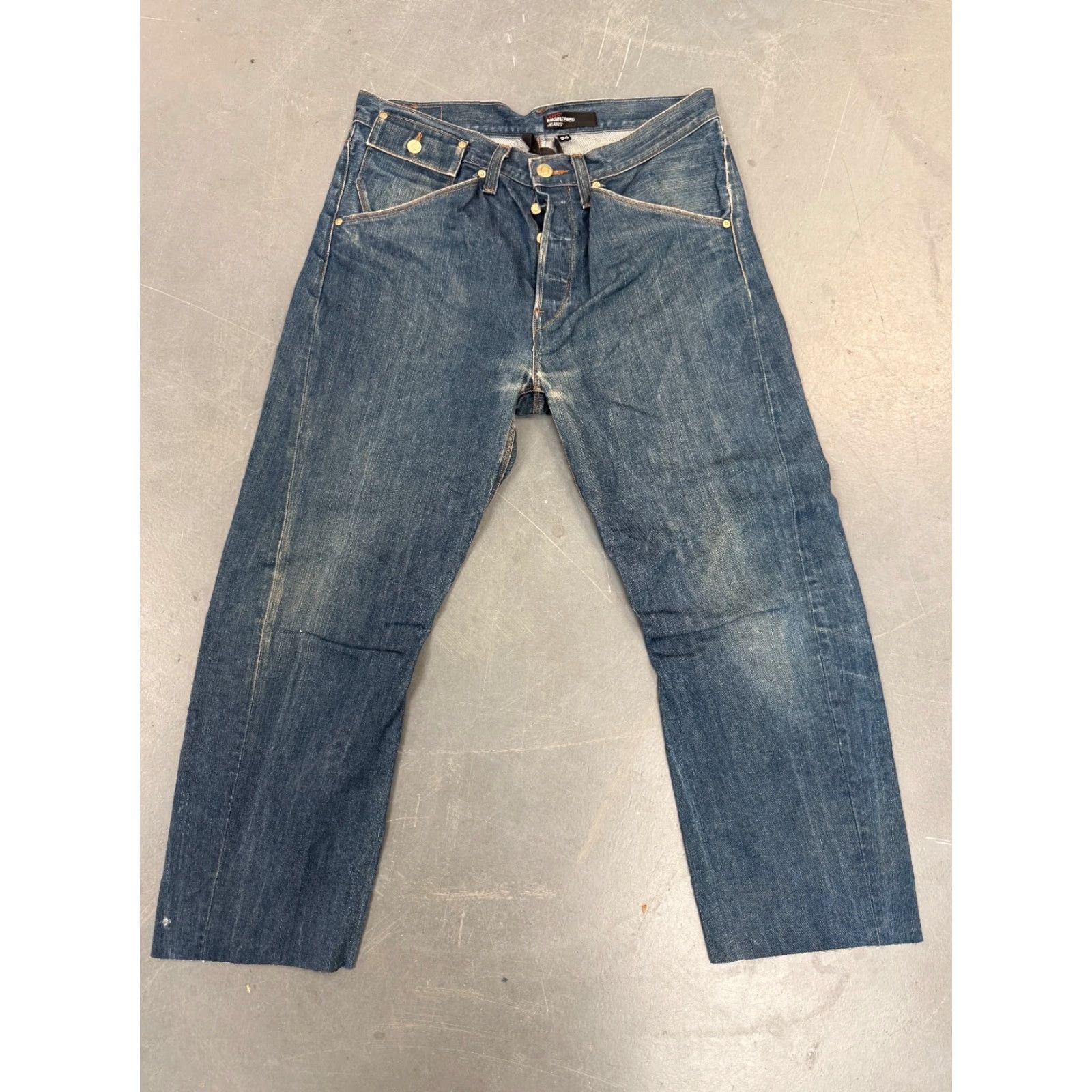 Levi's VINTAGE Levi’s Engineered Jeans Twisted - Denim Blue - W 34 L 30 - 90s Y2K - Men - Regular - 5-Pocket - Medium Wash - Twisted Fit Size US 34 / EU 50 - 2 Thumbnail