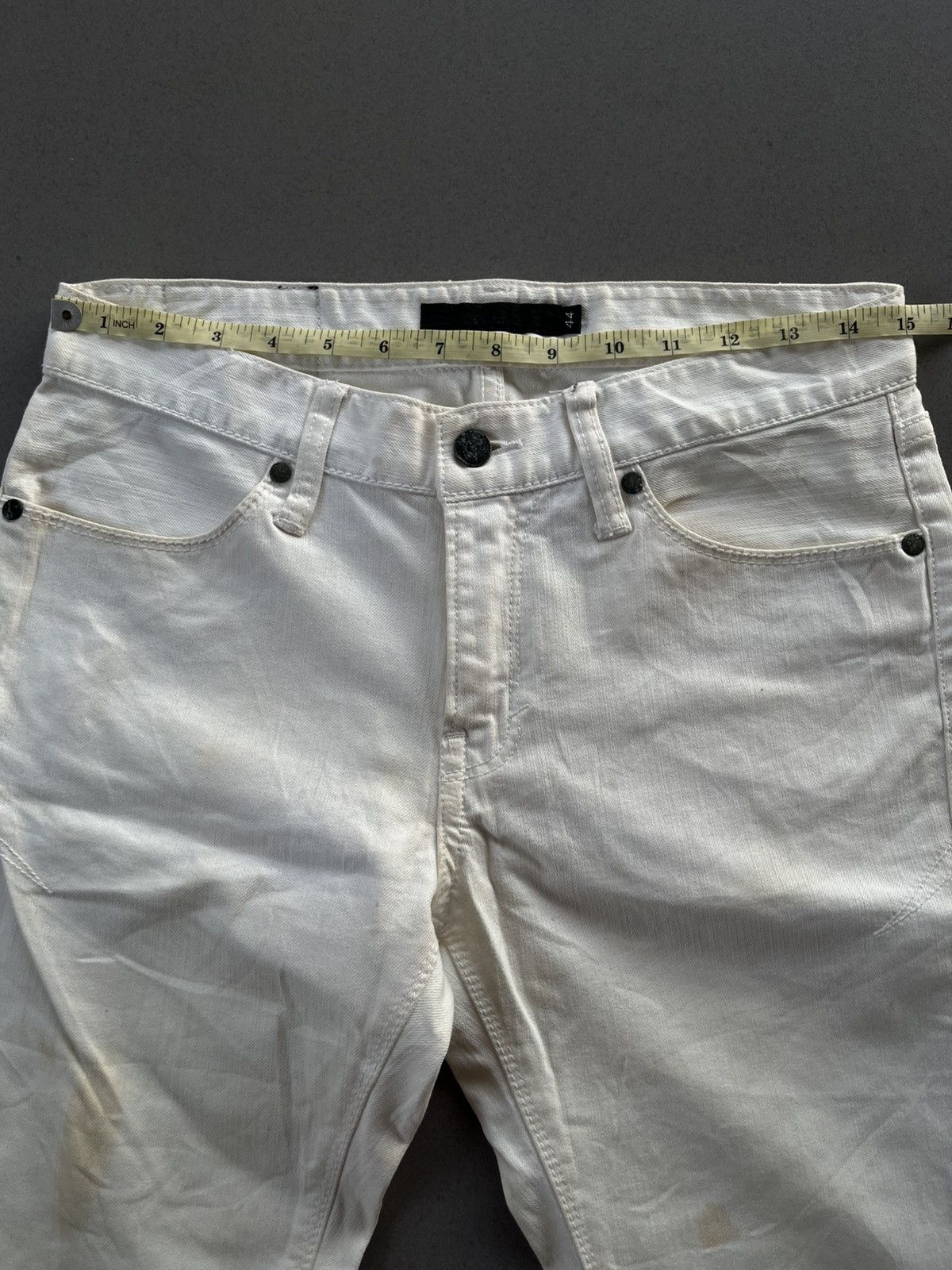 14th Addiction JAPANESE FUGA 2000s VINTAGE DENIM WHITE PANTS JEANS VKEI Size US 29 - 10 Thumbnail