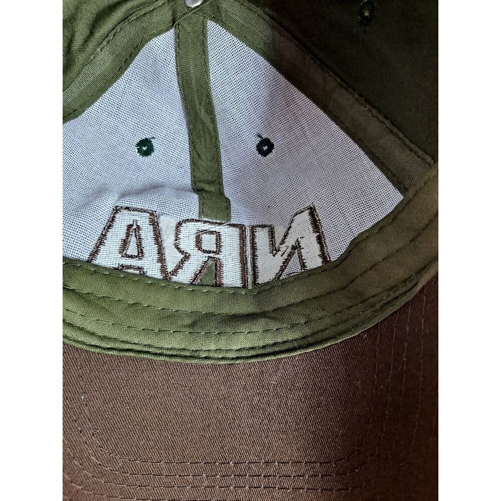 Other NRA Embroidered Hat Olive Green Brown Baseball Cap Cotton Ad Size ONE SIZE - 6 Thumbnail