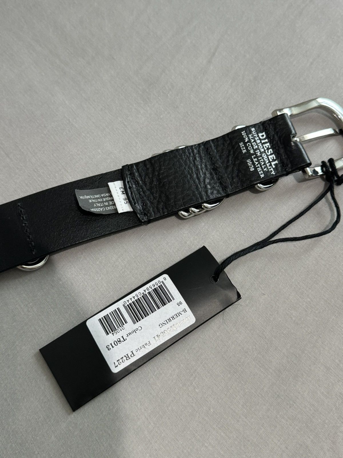 Diesel Diesel Black Leather Belt Size 32 - 4 Thumbnail