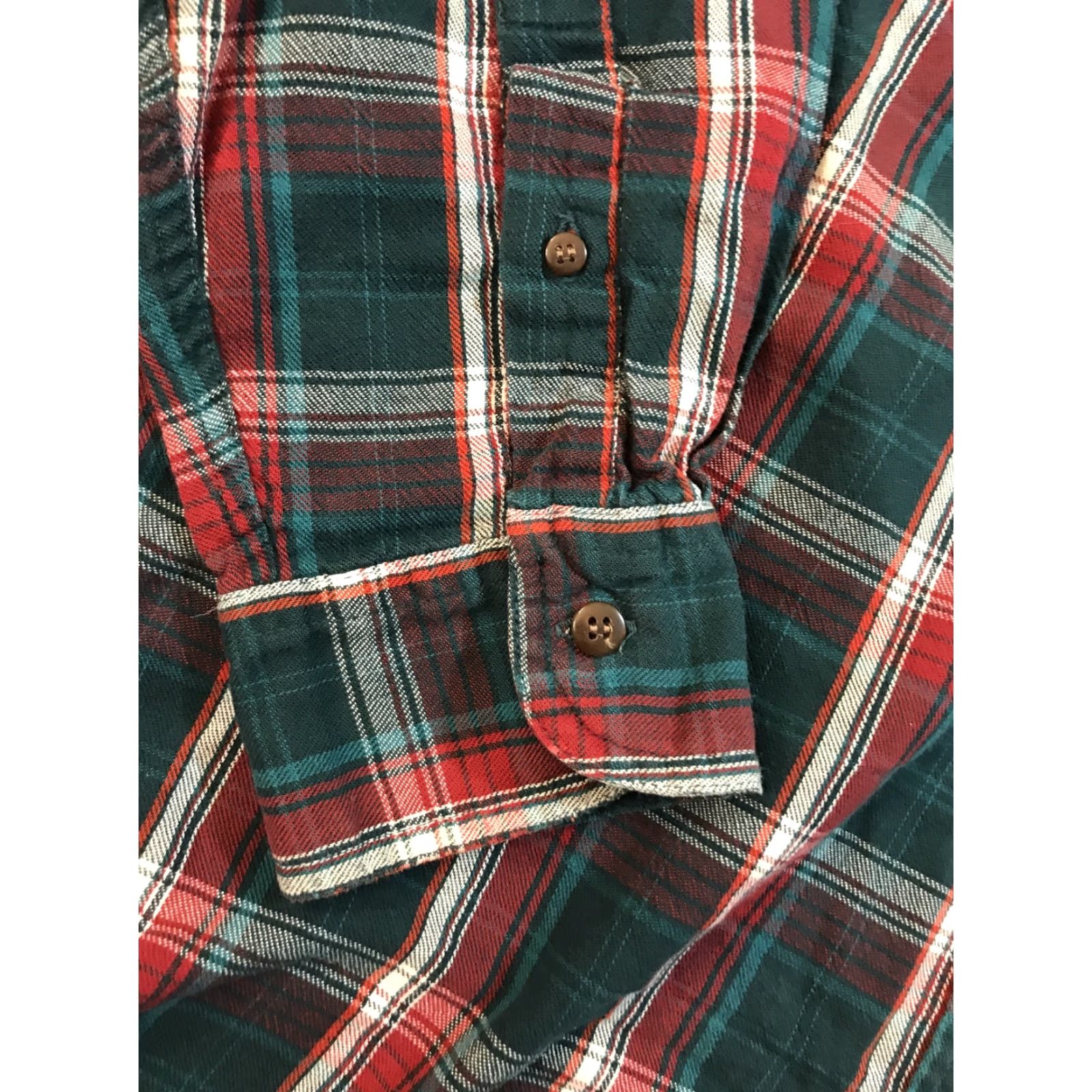 Vintage VINTAGE Woolrich Shirt Men Knit Flannel Button-Up Check L Blue Green Red 90s Casual Mens Size US L / EU 52-54 / 3 - 5 Thumbnail