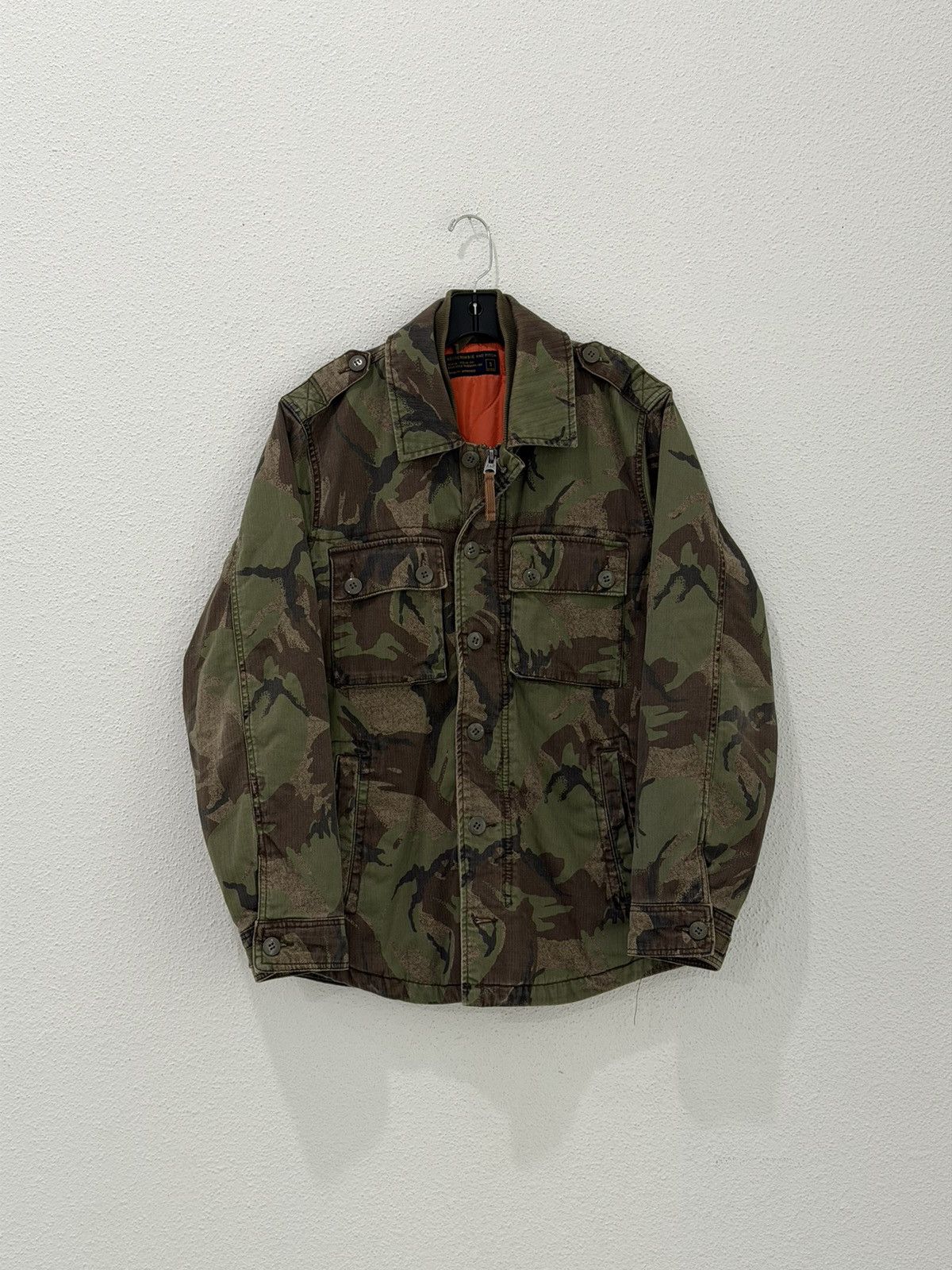 Abercrombie & Fitch Abercrombie & Fitch Camo Military Field Jacket Quilted Lined Size US S / EU 44-46 / 1 - 1 Thumbnail