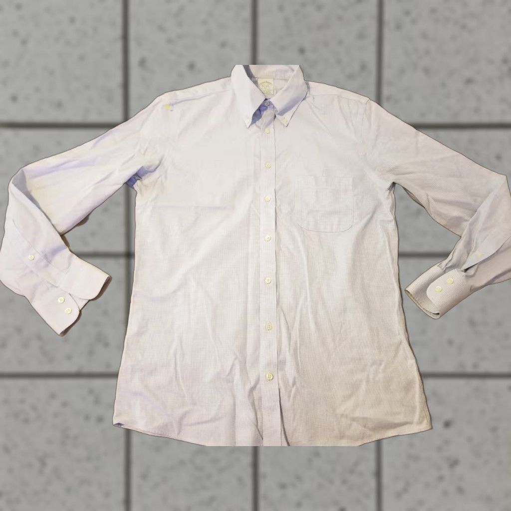 Brooks Brothers VINTAGE? Brooks Brothers Dress Shirt 15.5 34 Blue Button Cotton 15.5 Shirt Mens Classic Buttons Mens Size 42R - 1 Thumbnail
