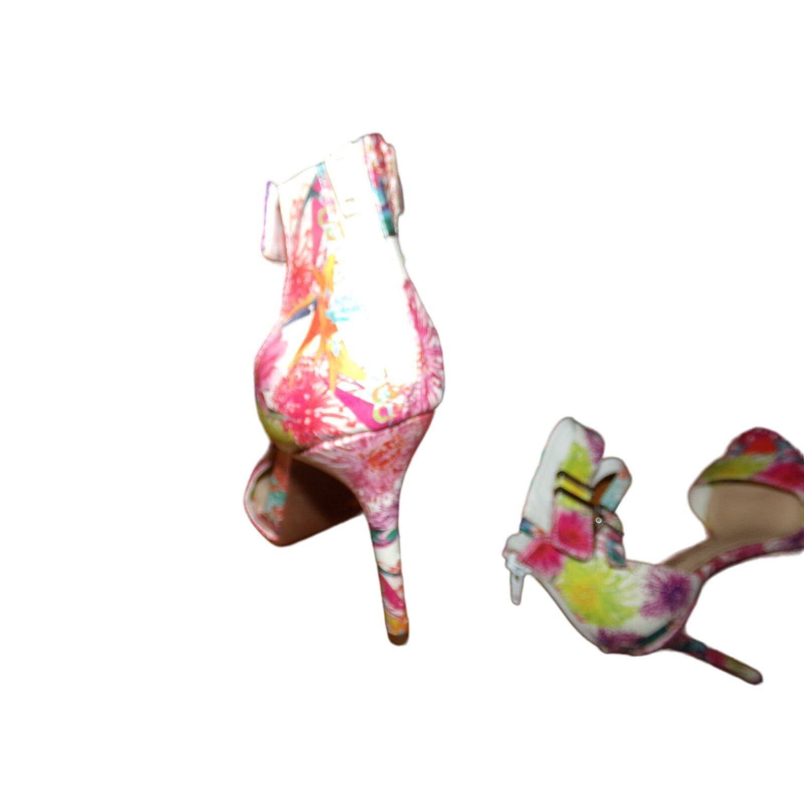 Gianni Valentino Gianni Bini floral heel sandals size 6 4" ankle strap New Size US 6 / IT 36 - 6 Thumbnail