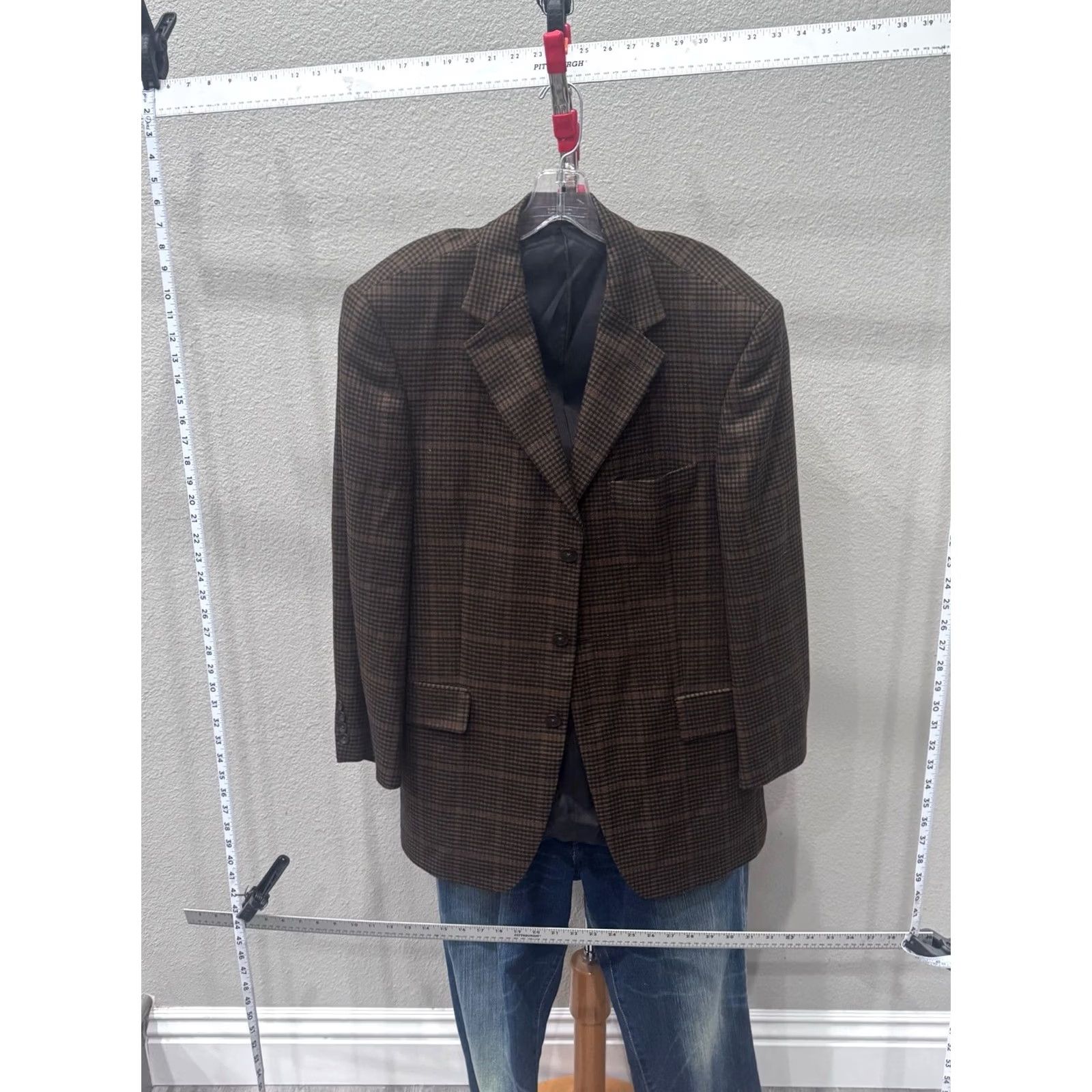 Loro Piana Arnold Brandt Loro Piana 100% Cashmere Dark Plaid Jacket Coat 44 R Mens XS? Size US S / EU 44-46 / 1 - 5 Thumbnail