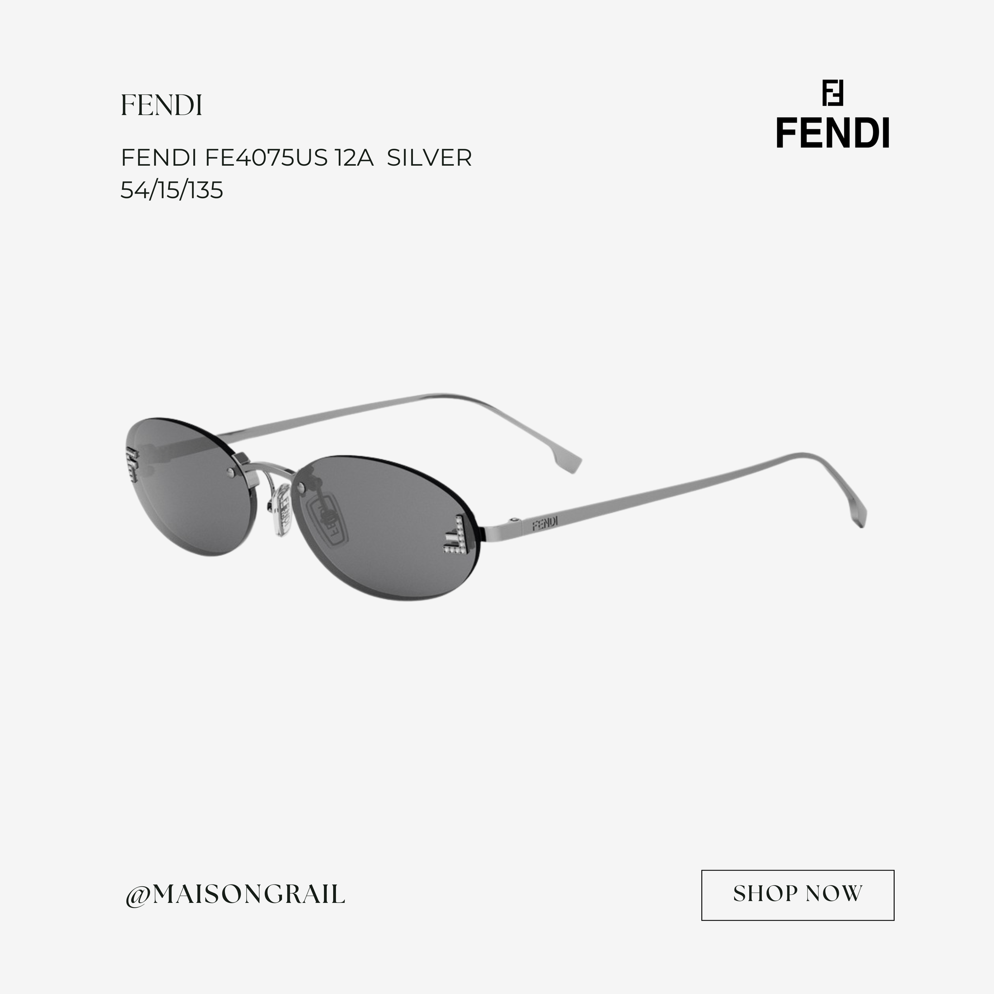 Fendi FENDI FE4075US 12A SUNGLASSES Size ONE SIZE - 1 Thumbnail