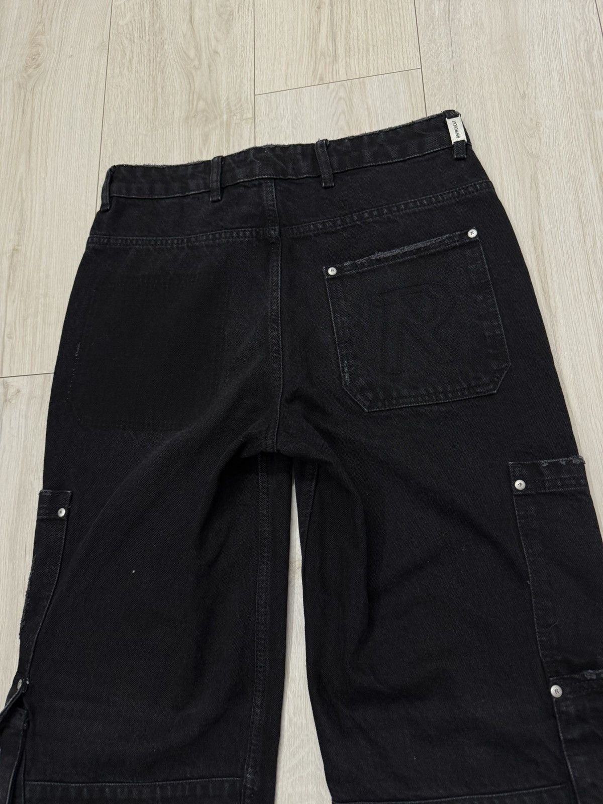 Represent Clo. 🔥Sick Represent Black R3 Workshop Denim Cargo Pants Sicko Y3 Size US 30 / EU 46 - 11 Thumbnail