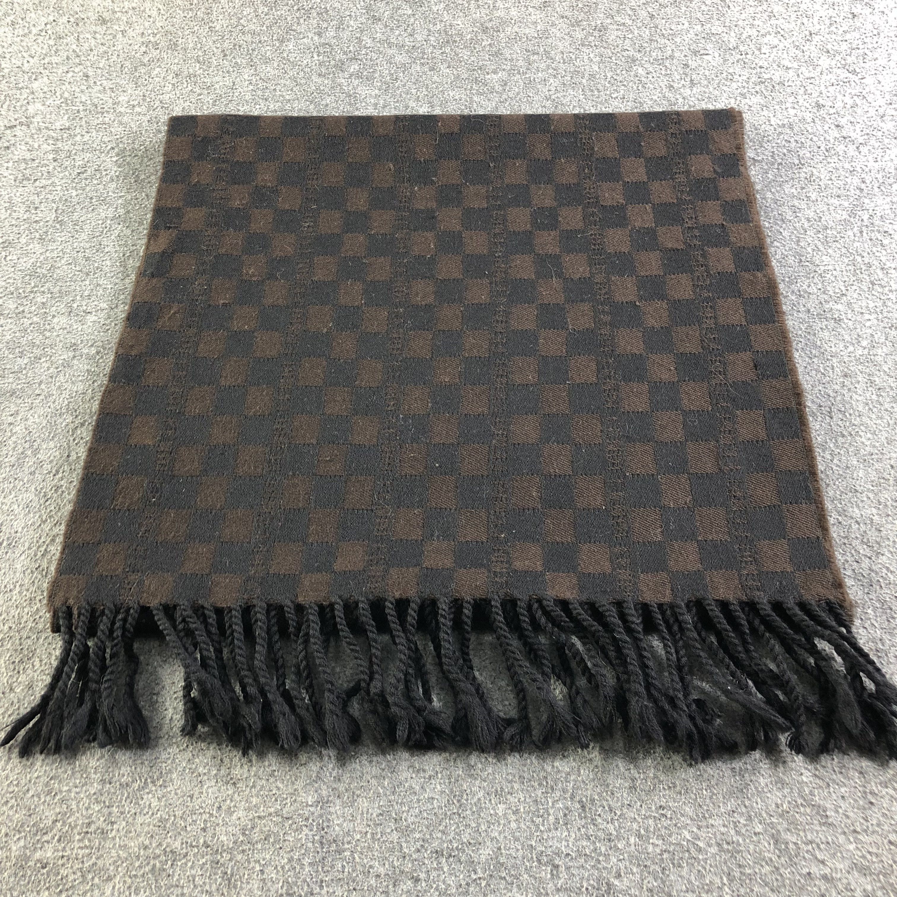 Fendi FENDI Checkered Wool Scarf Muffler Neckwear V2103 Size ONE SIZE - 4 Thumbnail