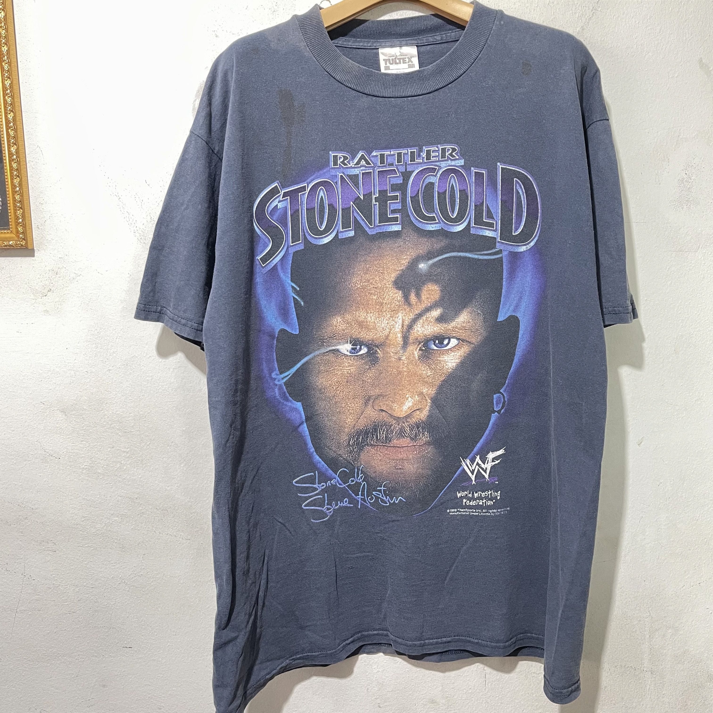 Vintage Vintage 1998 Stone Cold Steve Austin WWF Shirt Size US L / EU 52-54 / 3 - 1 Thumbnail