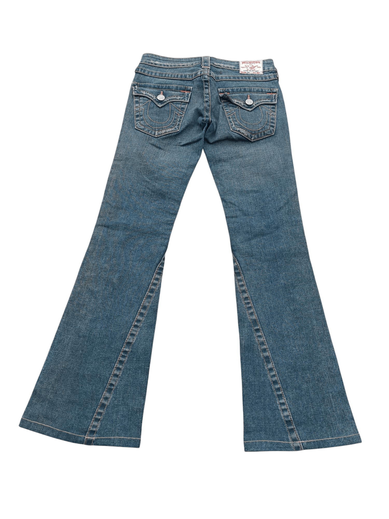 True Religion × Vintage VINTAGE FLARED TRUE RELIGION JOEY DISTRESSED DENIM TR018 Size US 27 - 6 Thumbnail