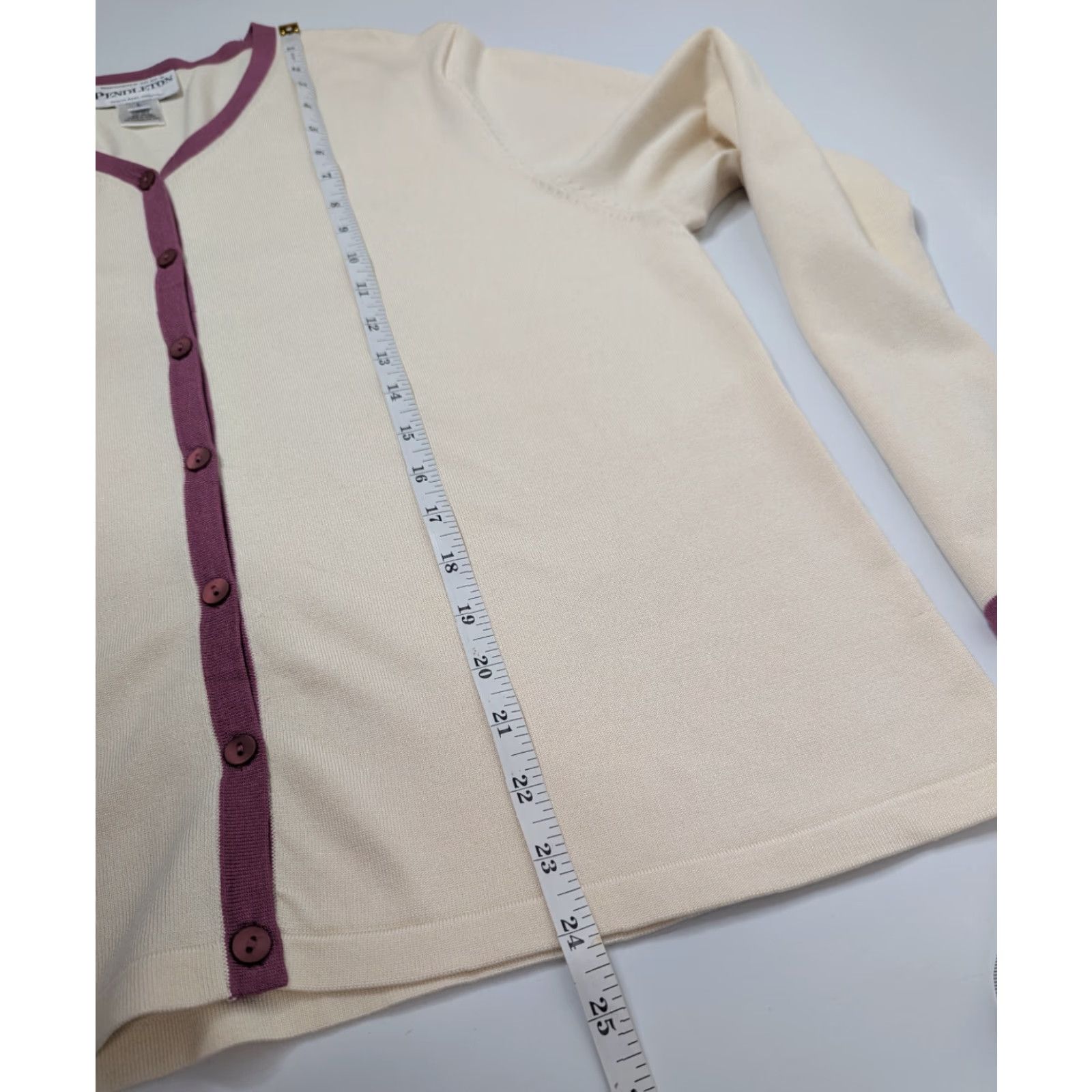 Pendleton Pendleton Silk Blend Ivory Button Cardigan V-Neck Sweater Size Large Preppy Size L / US 10 / IT 46 - 5 Thumbnail