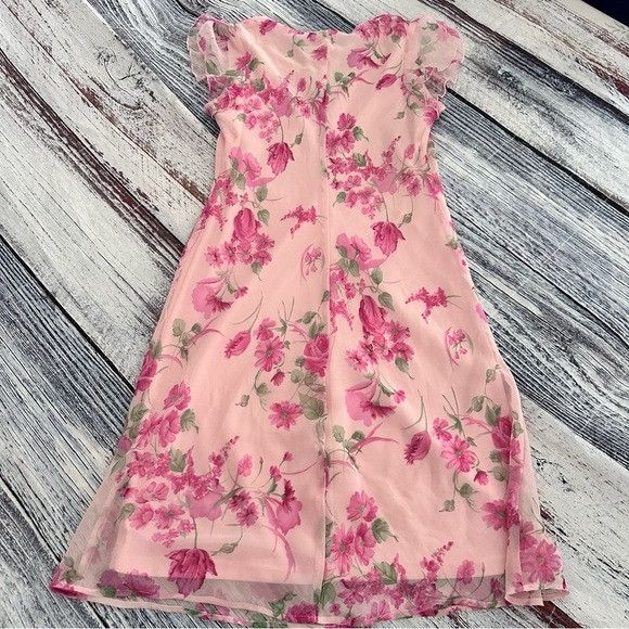 Vintage Vintage DBY 90’s Pink Floral Dress Size M / US 6-8 / IT 42-44 - 5 Thumbnail