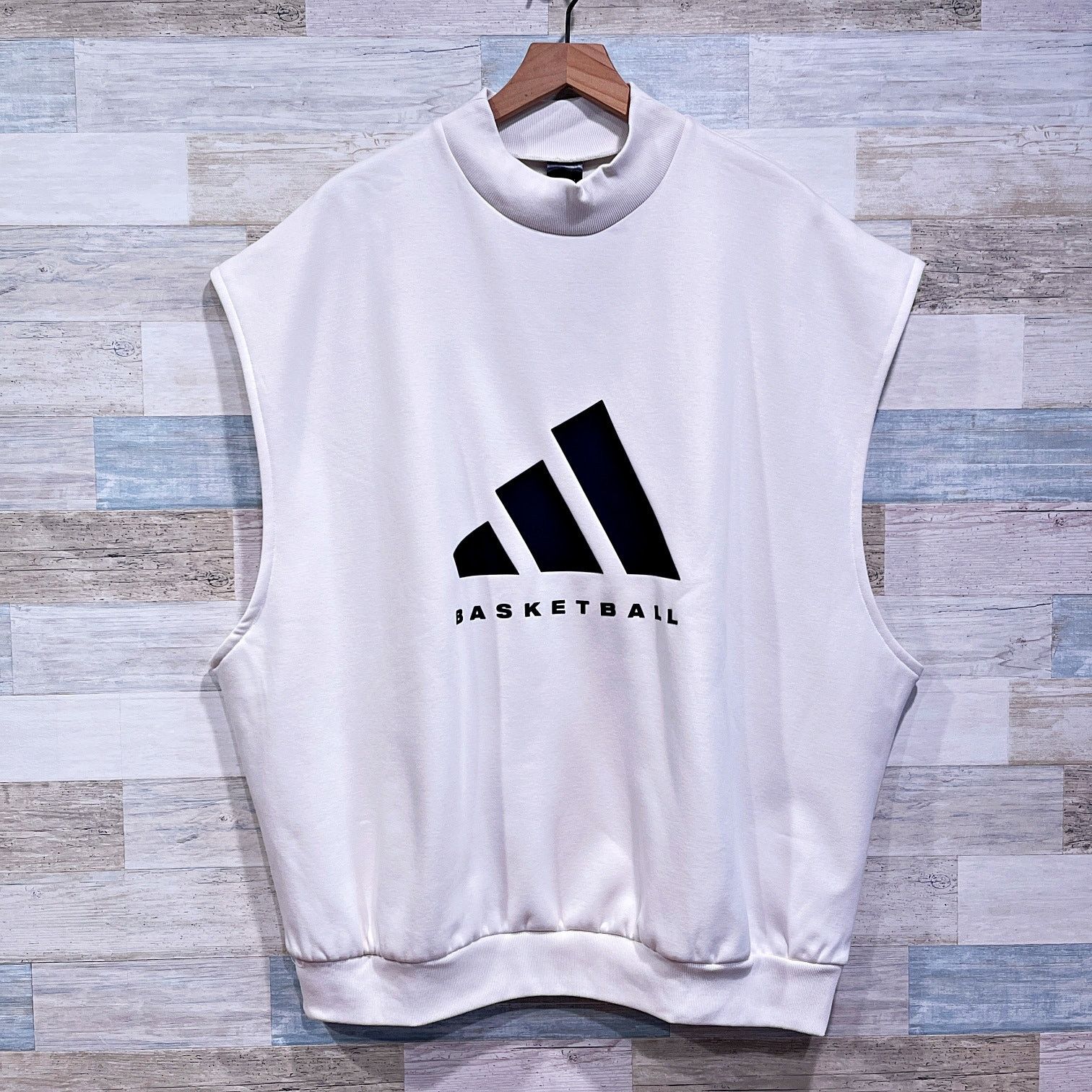 Adidas × NBA Adidas Oversized Sleeveless Basketball Sweatshirt White XL Size US XL / EU 56 / 4 - 2 Thumbnail