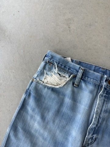 Vintage Vintage 80s Wrangler Light Wash Wide Leg Denim Jeans Size US 34 / EU 50 - 5 Thumbnail