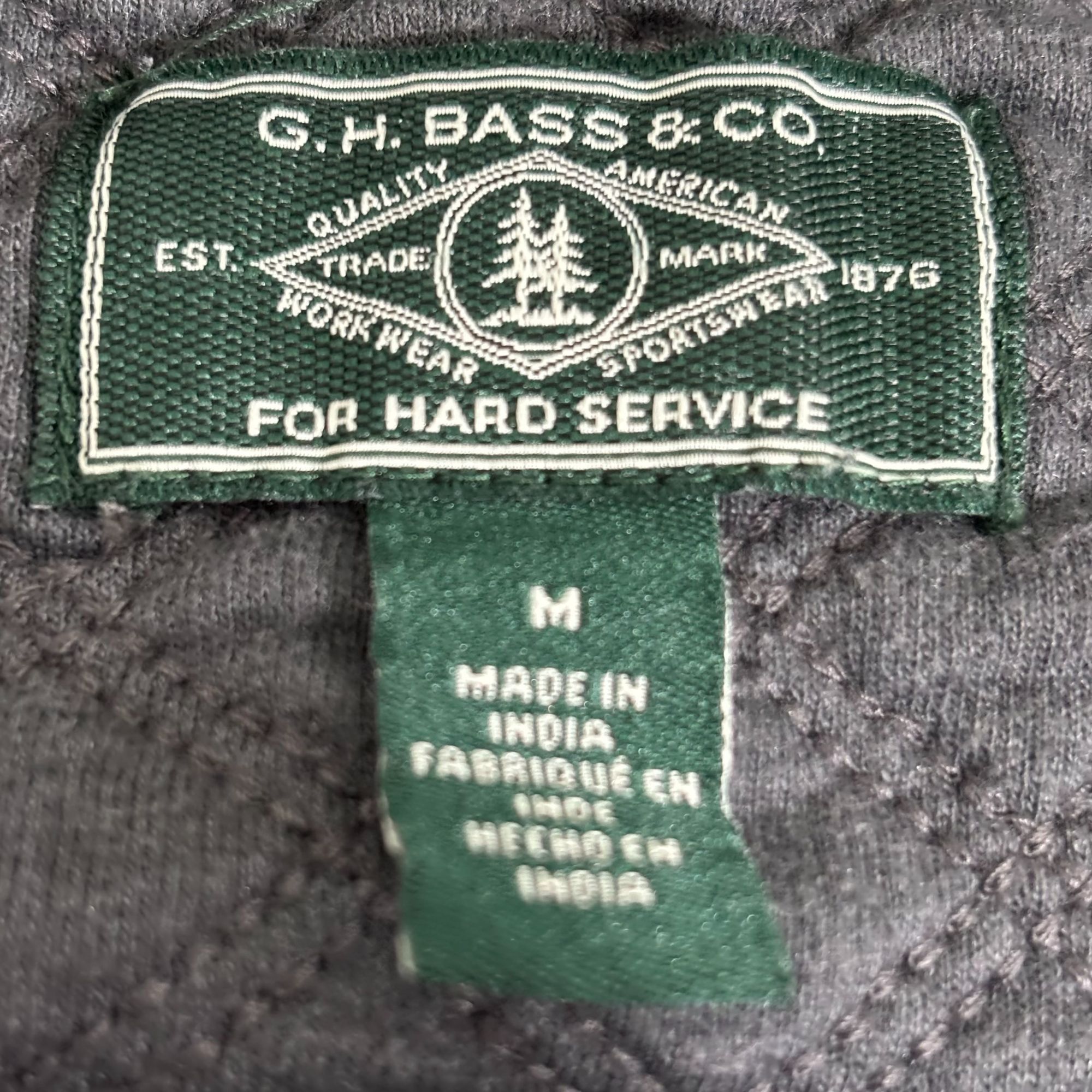 G.H. Bass & Co. G.H. Bass & Co. Men’s Quarter-Zip Pullover M Gray Cotton Ble Size US M / EU 48-50 / 2 - 3 Thumbnail