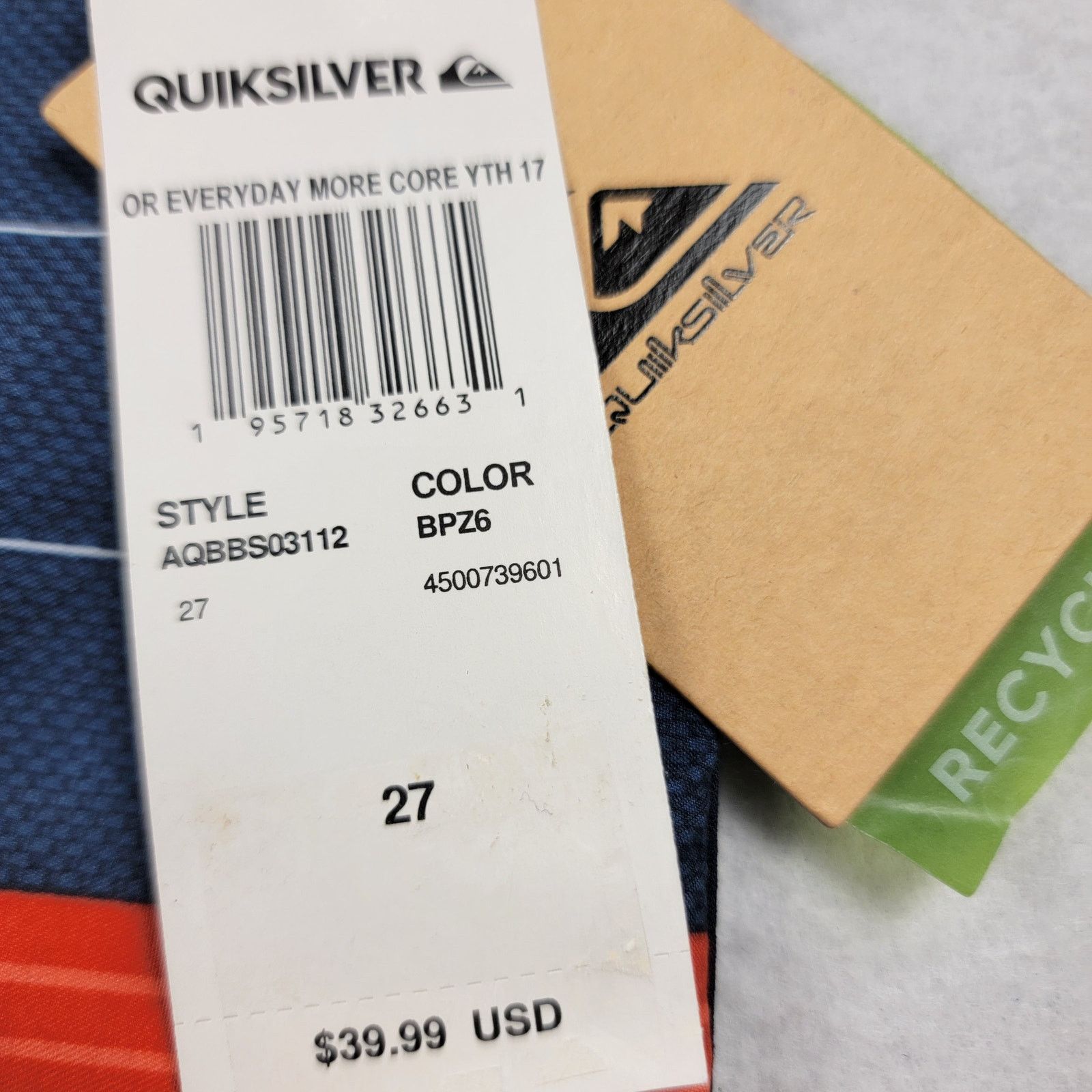 Quiksilver Quiksilver Mens 'Every Day More Core' Blue Surf Board Shorts Size US 27 - 6 Thumbnail