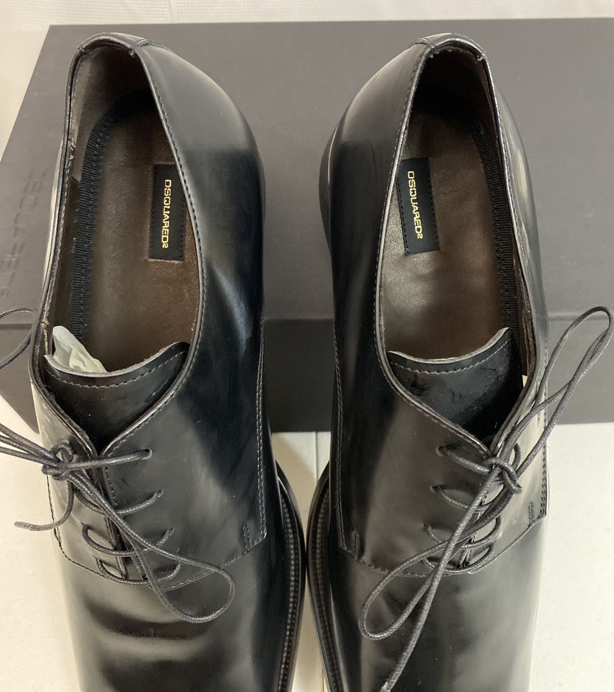 Dsquared2 Dsquared2 🇮🇹 Black Polished Leather Evening Derby 11 NEW Size US 11 / EU 44 - 14 Thumbnail